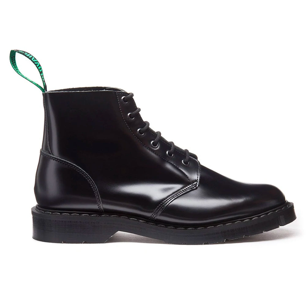 Solovair Classic Black Hi-Shine 6 Eye Astronaut Boot S6-969-BK-G