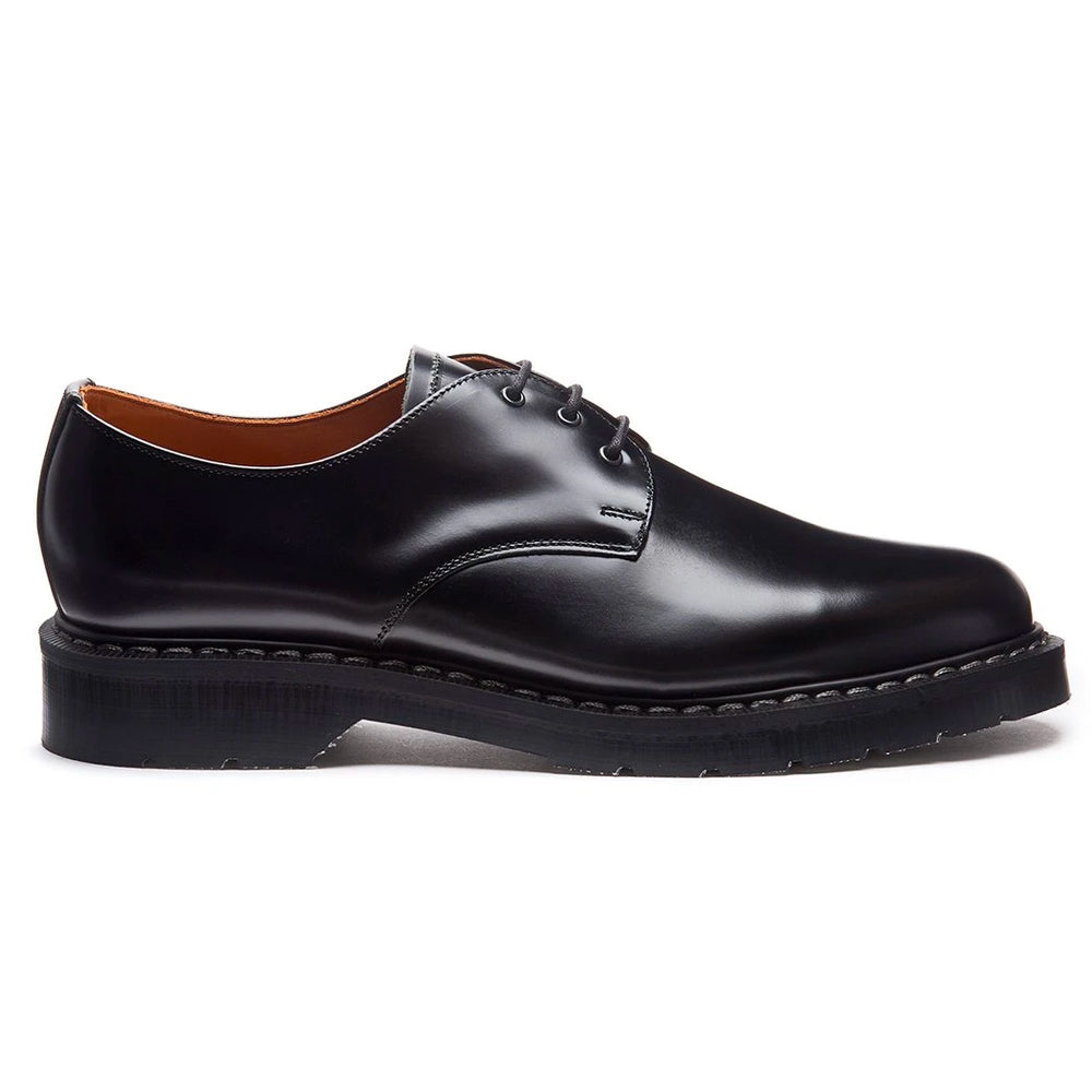 Solovair Classic Black Hi-Shine Gibson Shoe S3-995-BK-G
