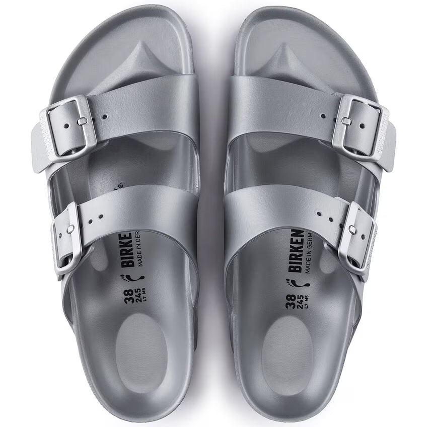 Birkenstock Arizona Essentials EVA Metallic Silver Narrow Fit 1003491