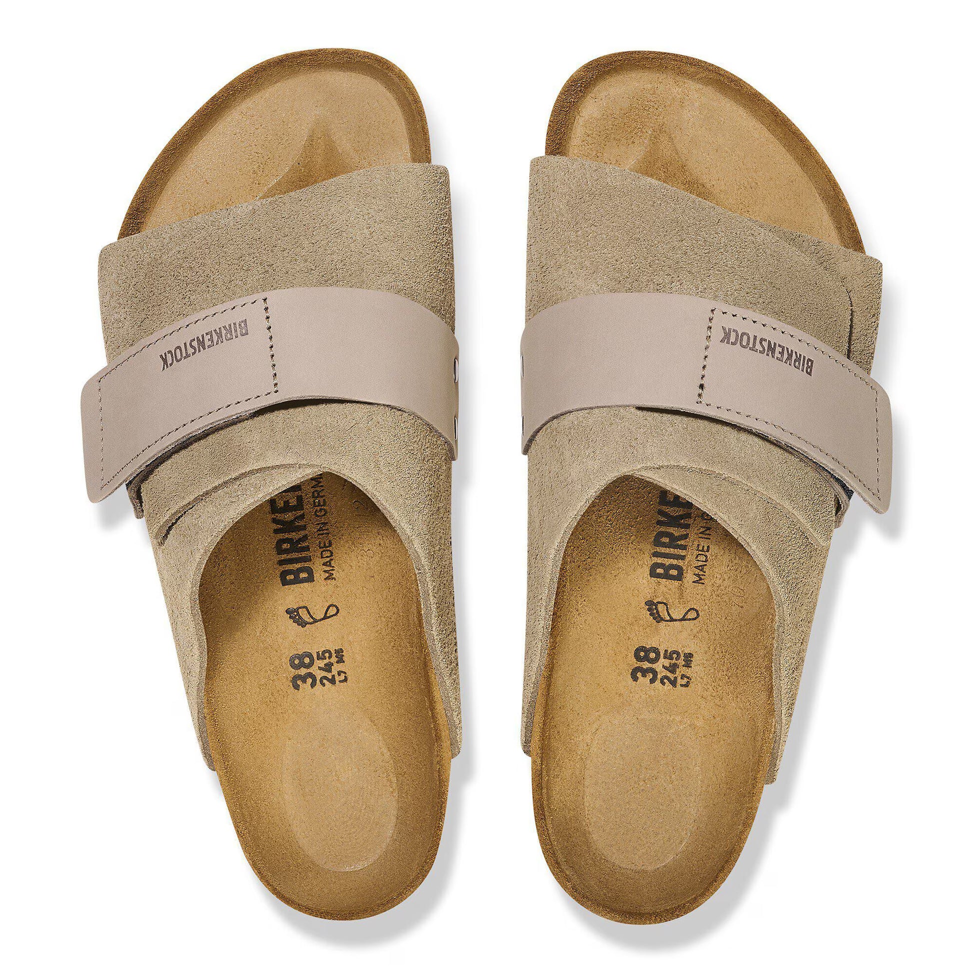Birkenstock Kyoto Nubuck-Suede Leather Taupe Regular Fit 1015572