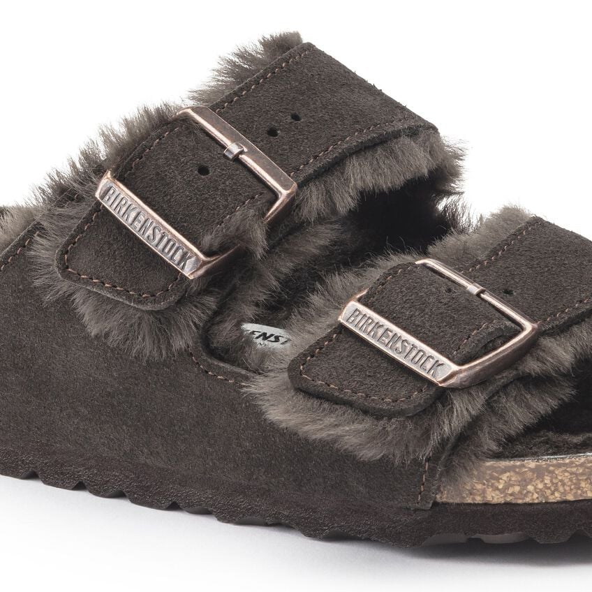 Birkenstock Arizona Shearling Suede Leather/Fur Mocca 1020566