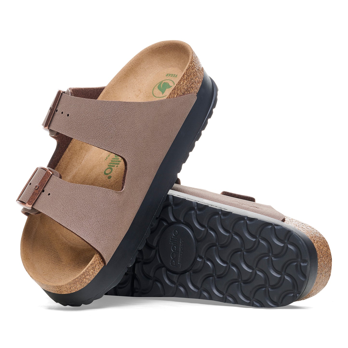 Birkenstock Arizona PAP Flex Platform Birko-Flor Mocha Narrow Fit 1027417