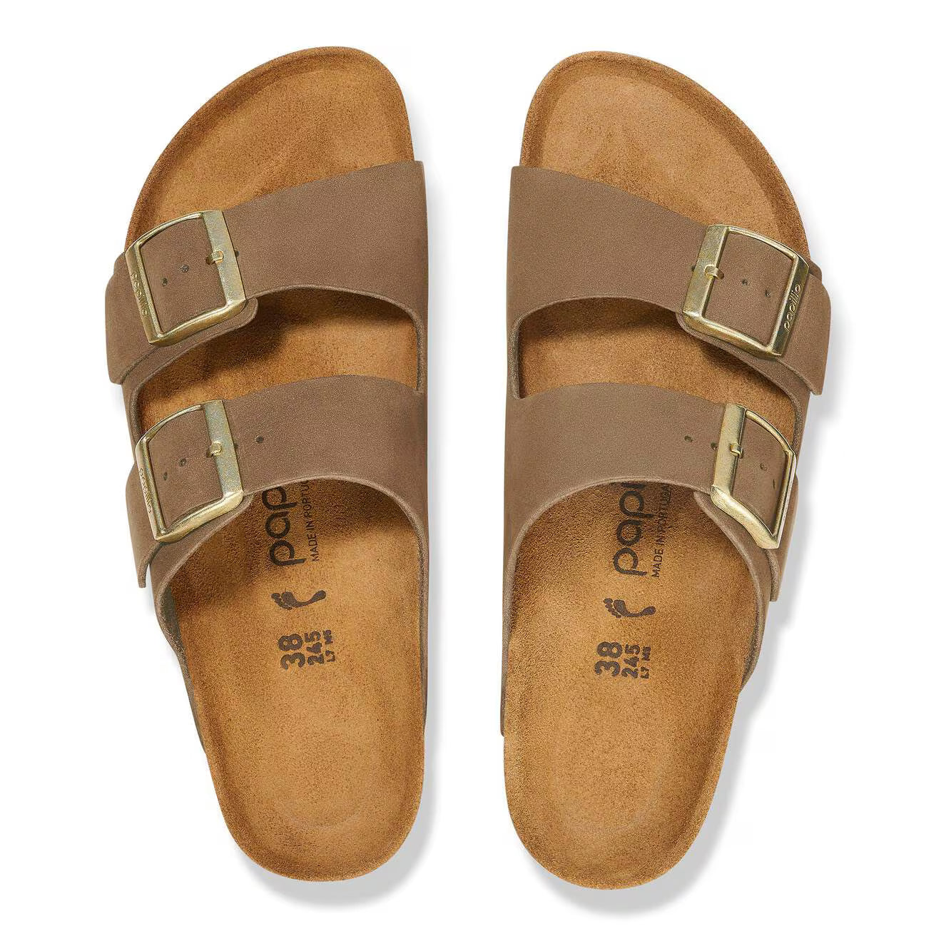 Birkenstock Arizona Flex Platform Nubuck Leather Dark Tea Narrow Fit 1028366