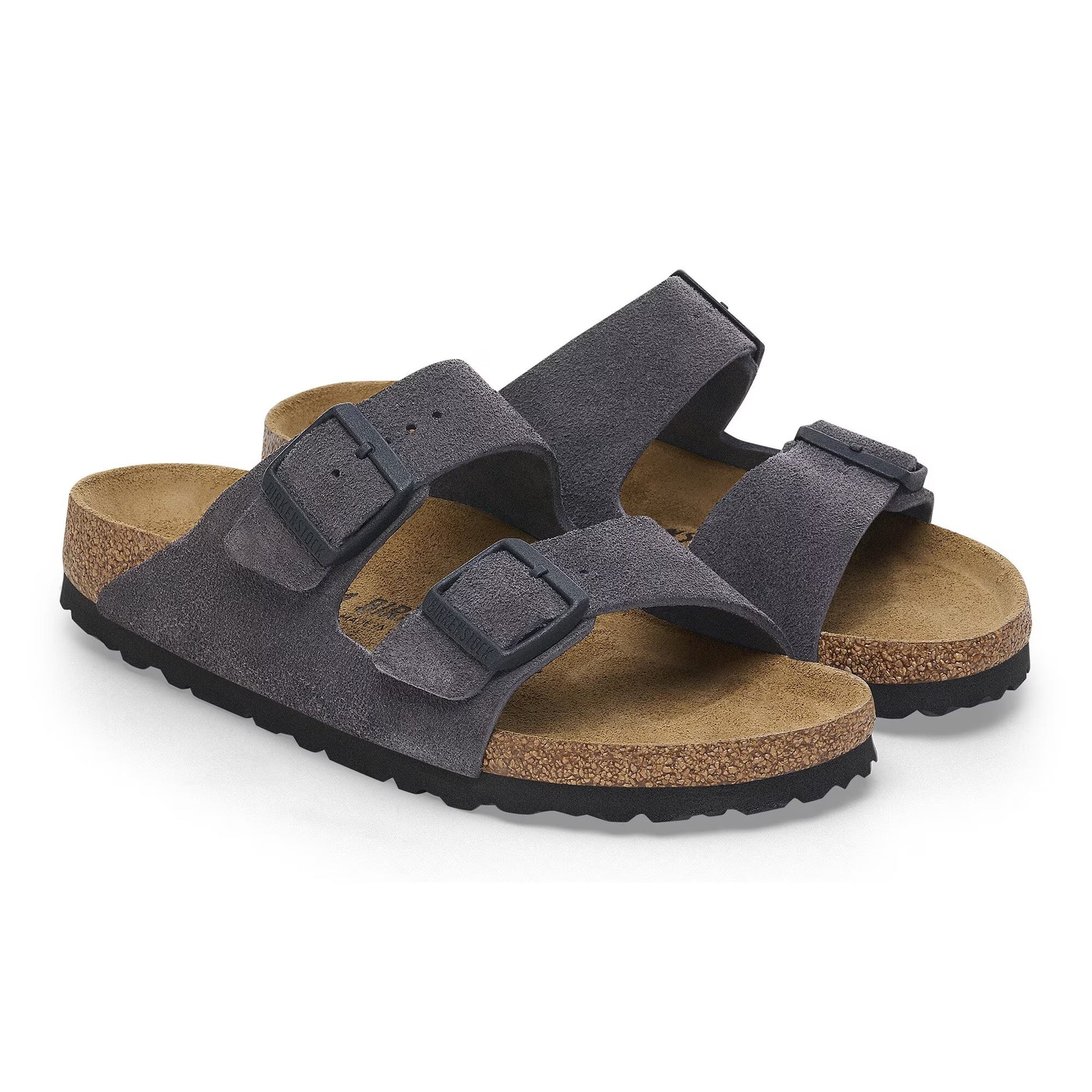 Birkenstock Arizona Soft Footbed Suede Leather Velvet Grey 1028603