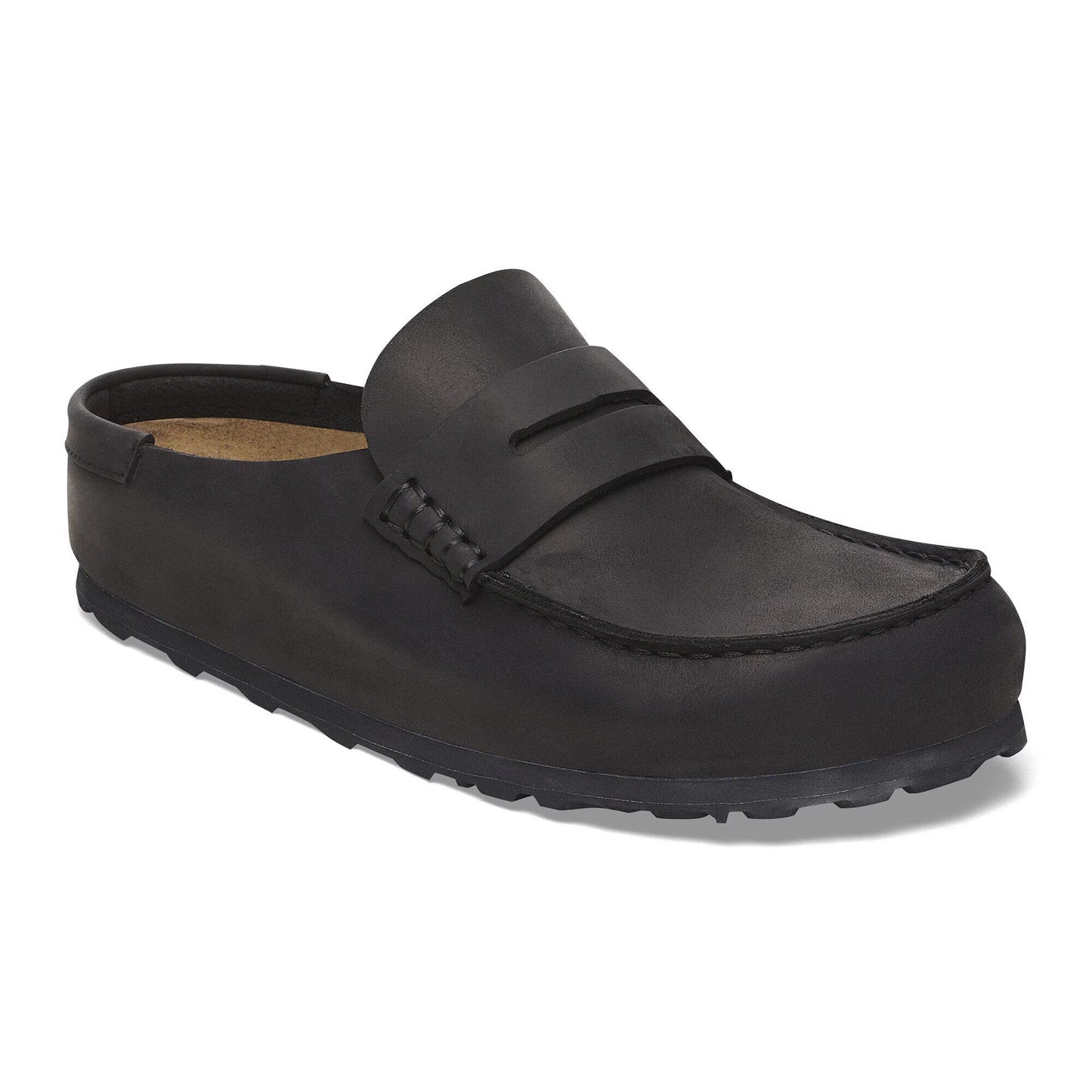 Birkenstock Naples Wrapped Oiled Leather Black Narrow Fit 1029694