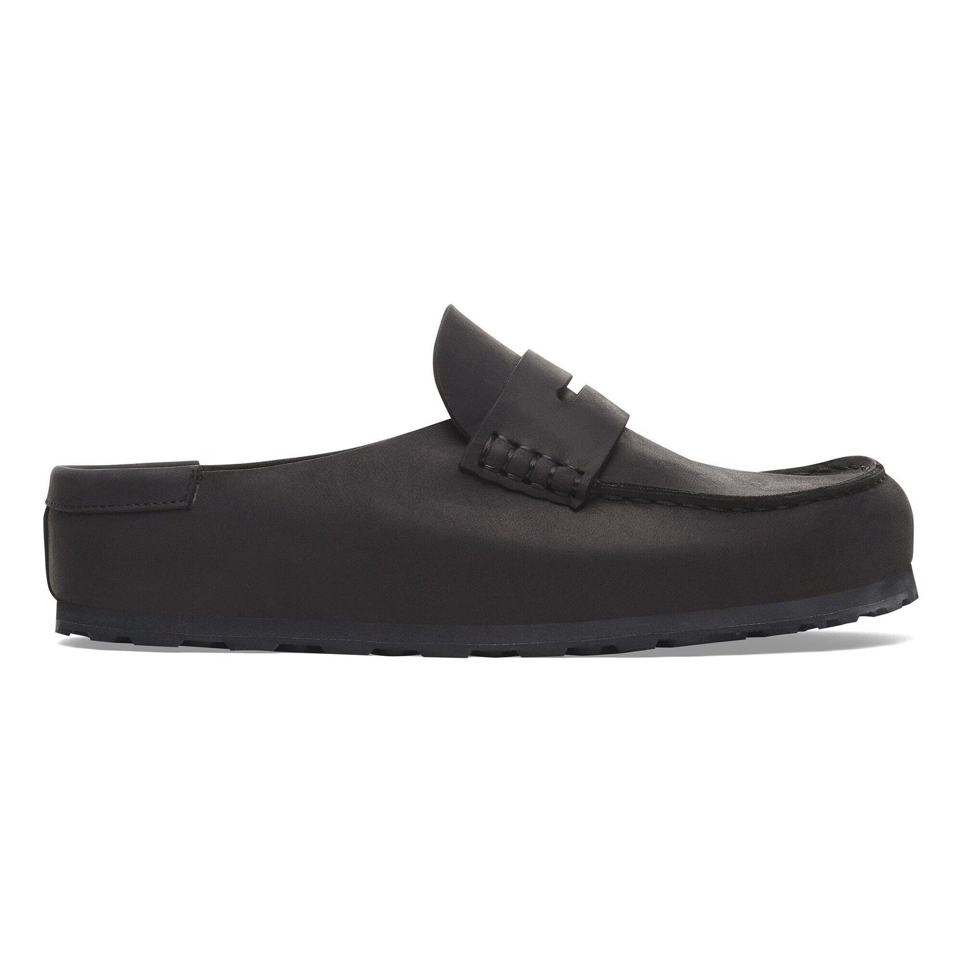 Birkenstock Naples Wrapped Oiled Leather Black Narrow Fit 1029694