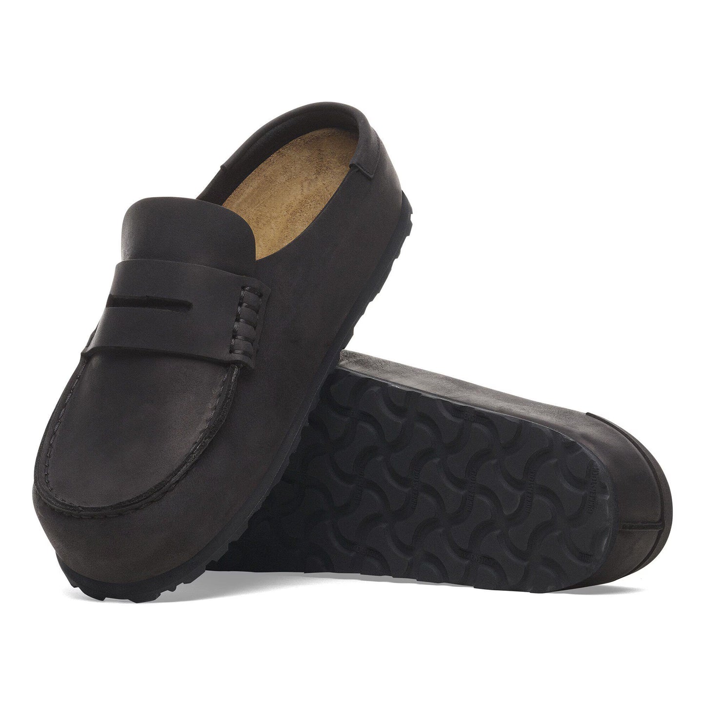 Birkenstock Naples Wrapped Oiled Leather Black Narrow Fit 1029694