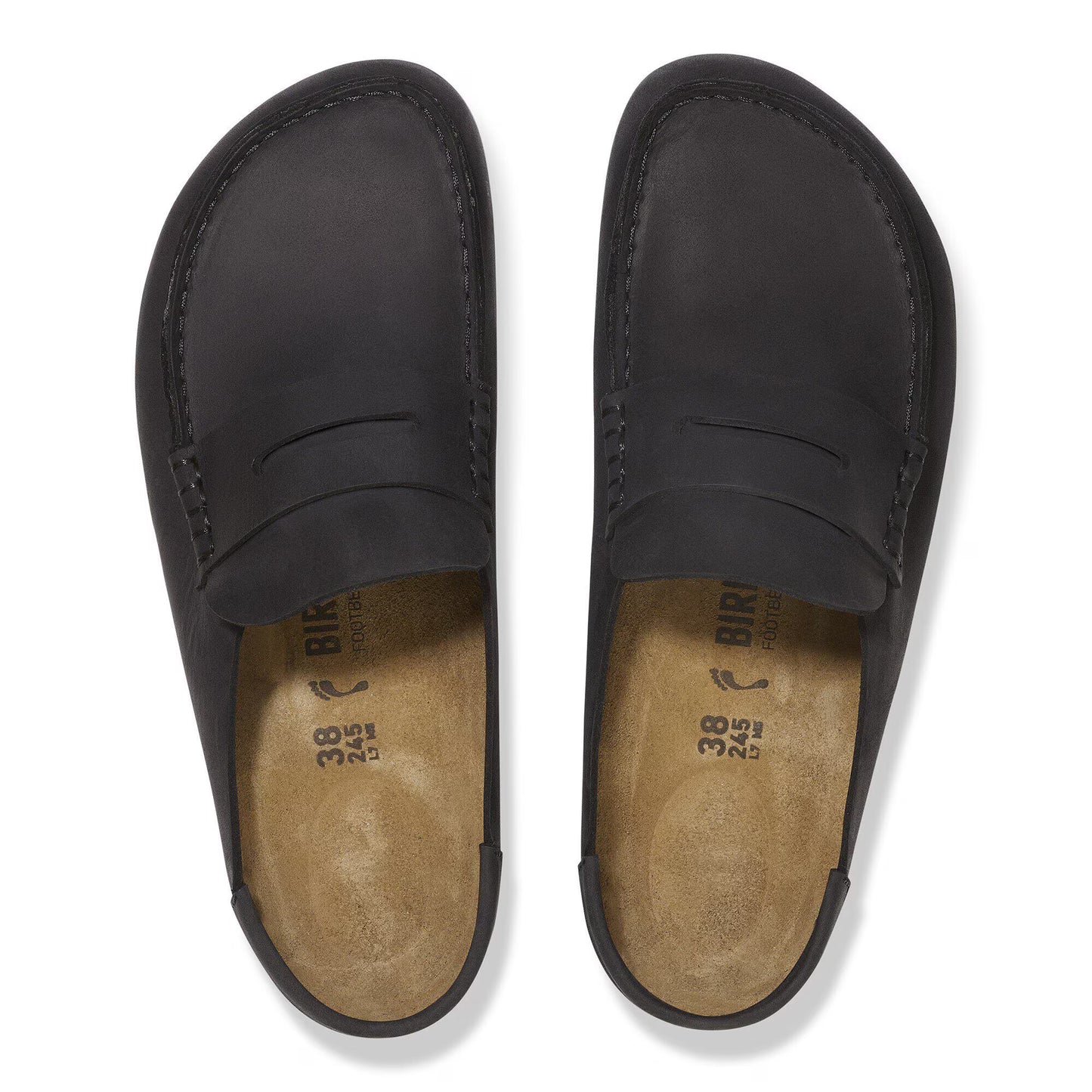 Birkenstock Naples Wrapped Oiled Leather Black Narrow Fit 1029694