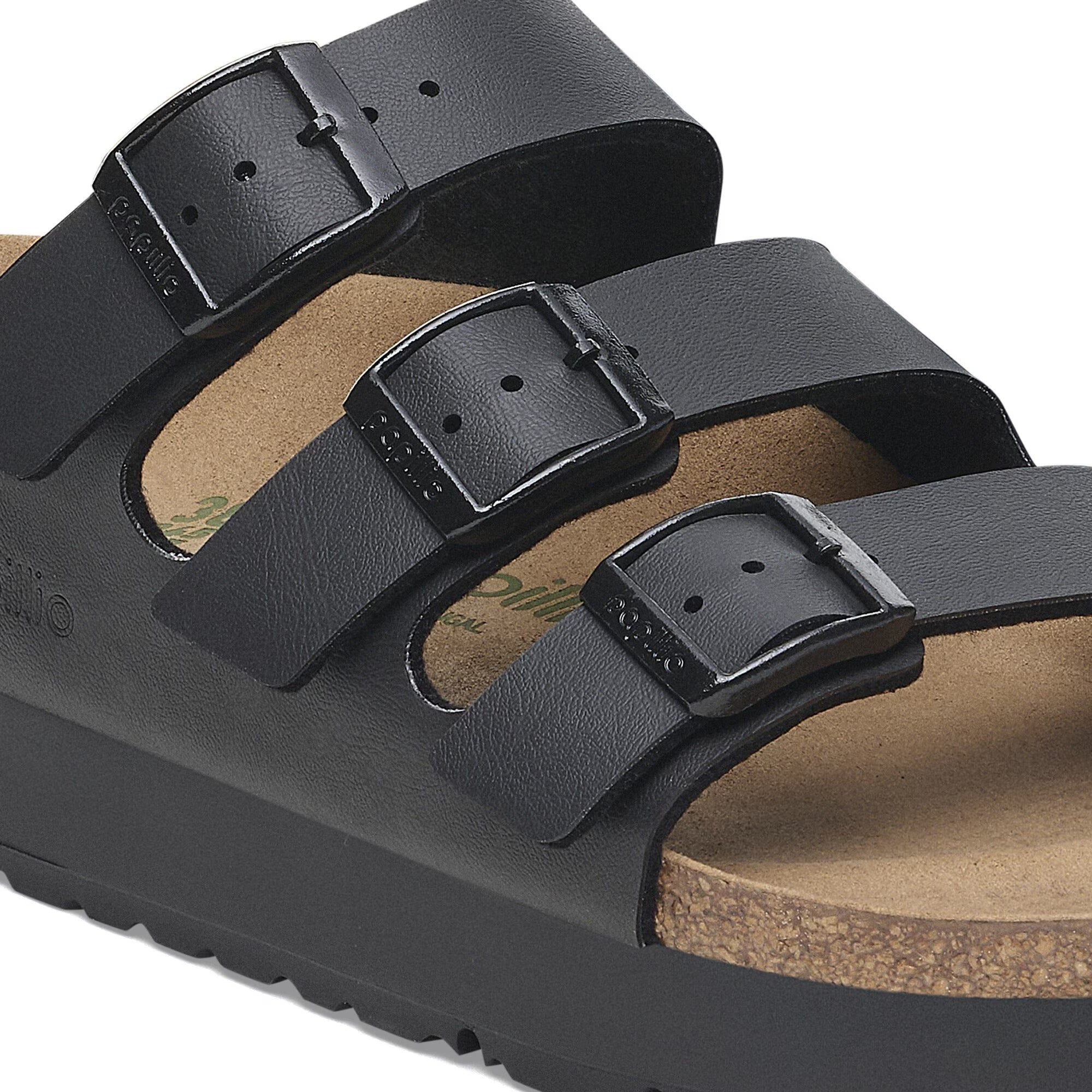 Birkenstock Florida Vegan Flex Platform Birko-Flor Black Narrow