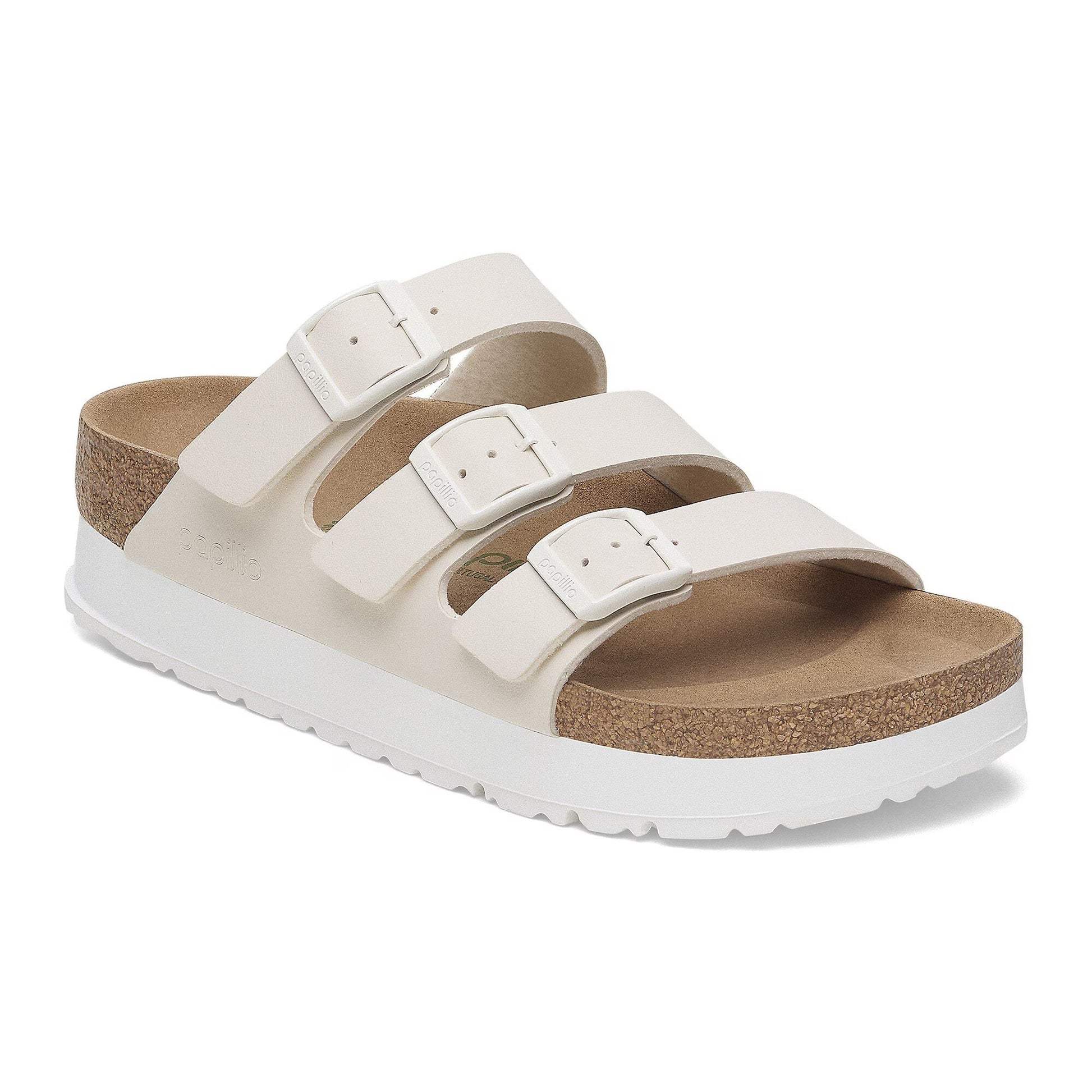 Birkenstock Florida Vegan Flex Platform Birko-Flor Eggshell Narrow Fit 1029751