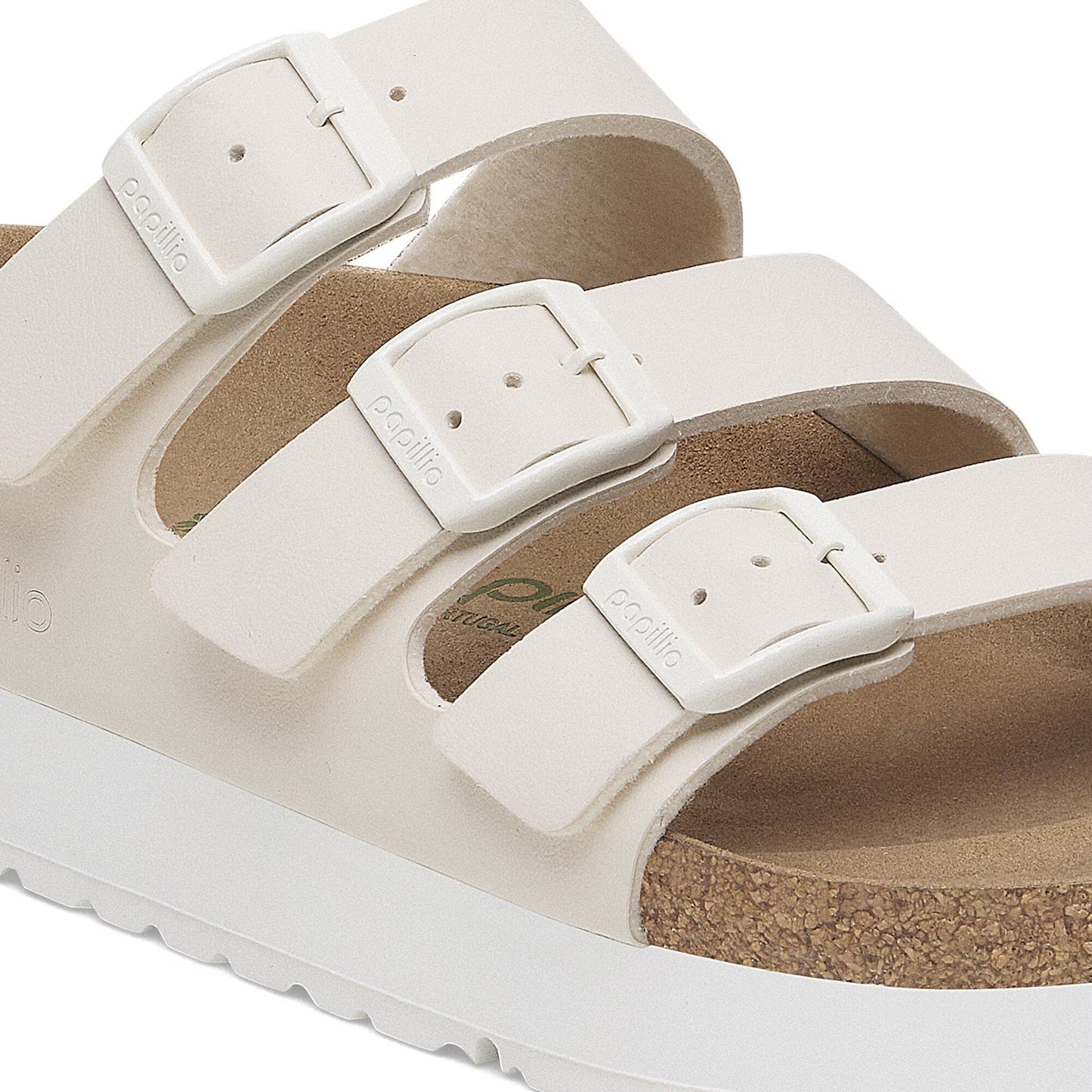 Birkenstock Florida Vegan Flex Platform Birko-Flor Eggshell Narrow Fit 1029751