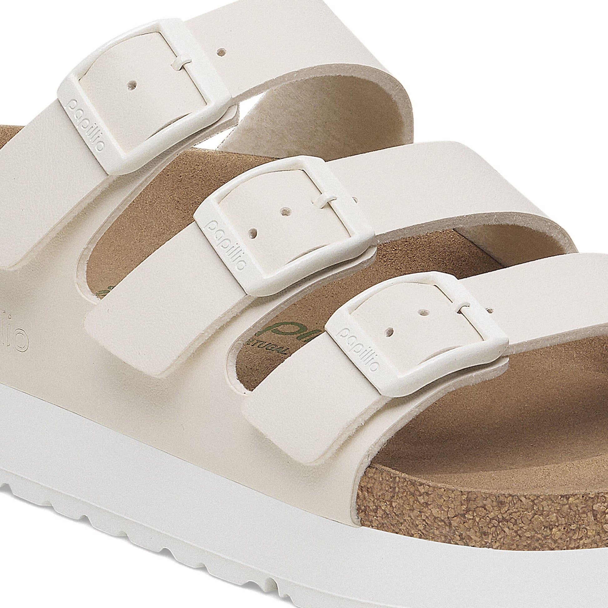 Birkenstock Florida Vegan Flex Platform Birko-Flor Eggshell Narrow Fit 1029751