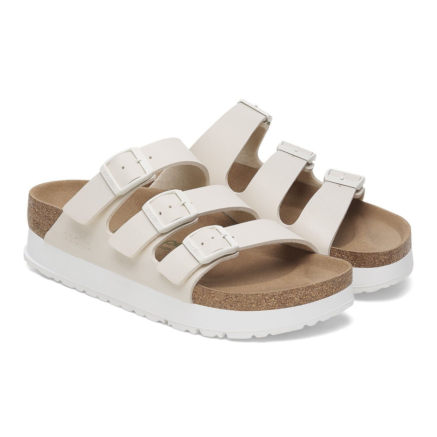 Birkenstock Florida Vegan Flex Platform Birko-Flor Eggshell Narrow Fit 1029751