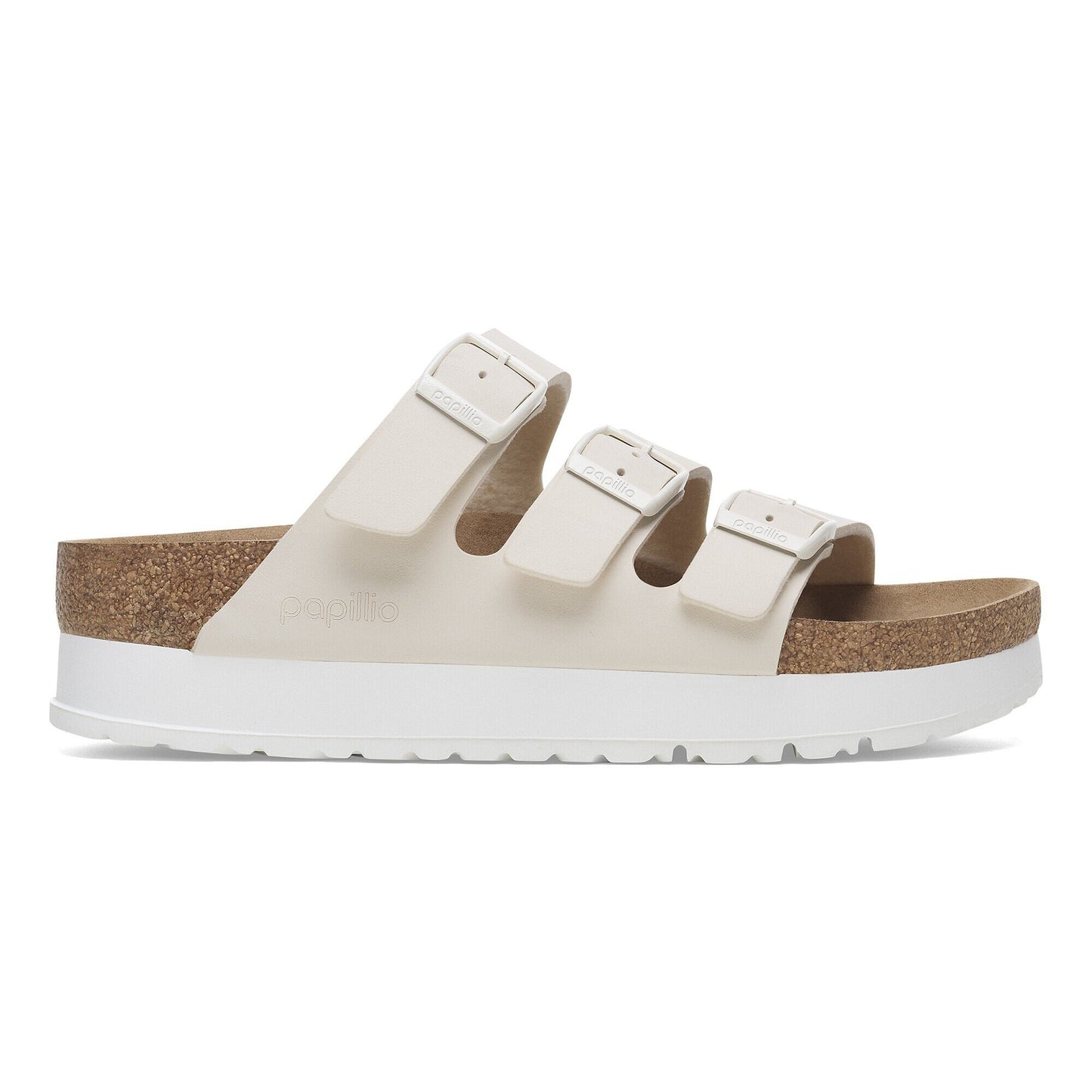 Birkenstock Florida Vegan Flex Platform Birko-Flor Eggshell Narrow Fit 1029751