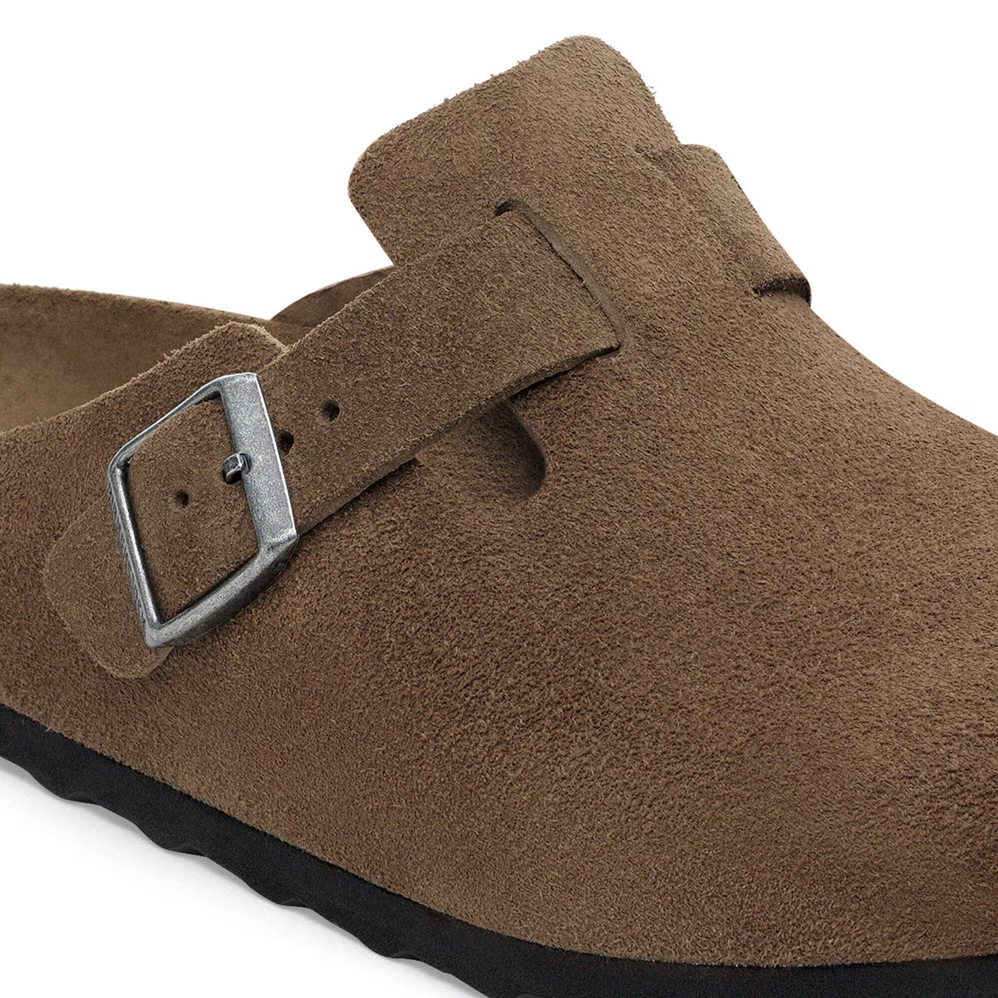 Birkenstock Boston Soft Footbed Suede Leather Dark Tea Tonal Narrow Fit 1030861
