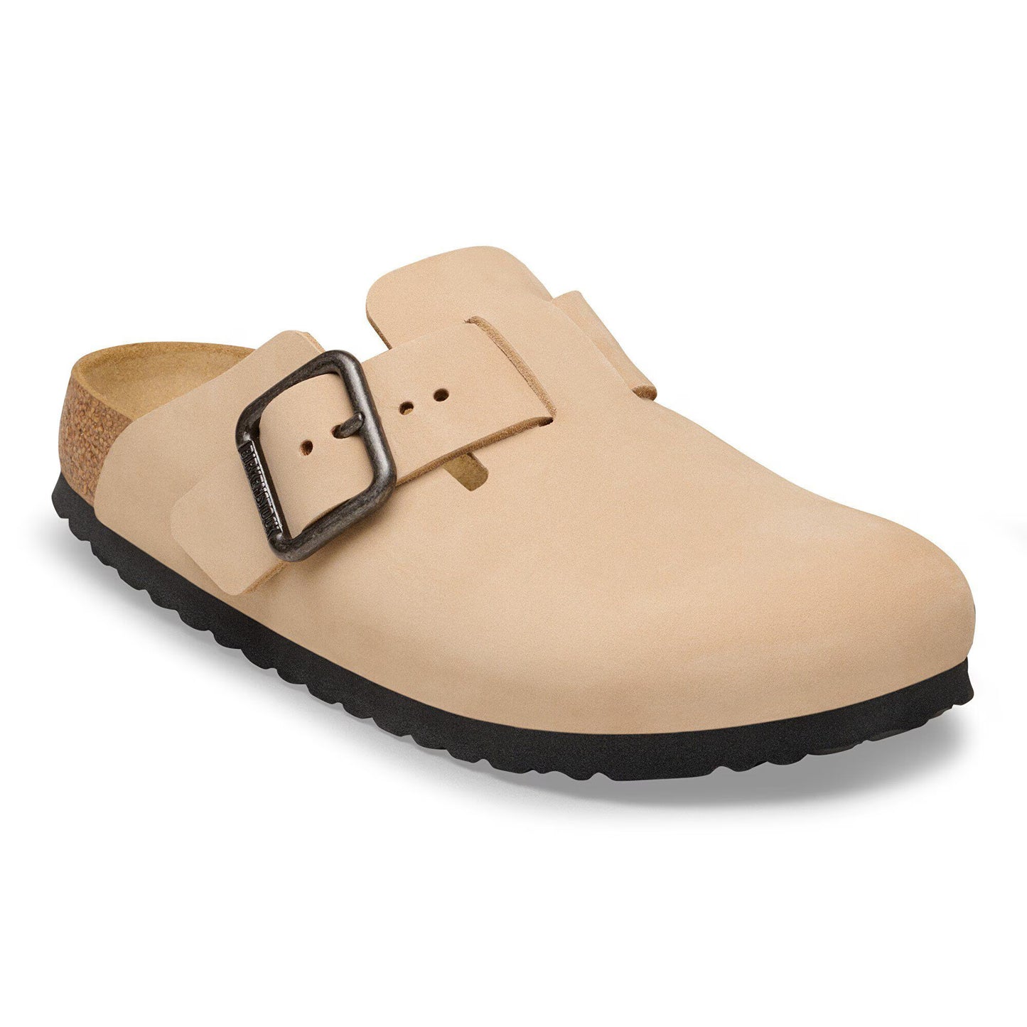 Birkenstock Boston Wire Buckle Nubuck Leather Sandcastle Regular Fit 1031584