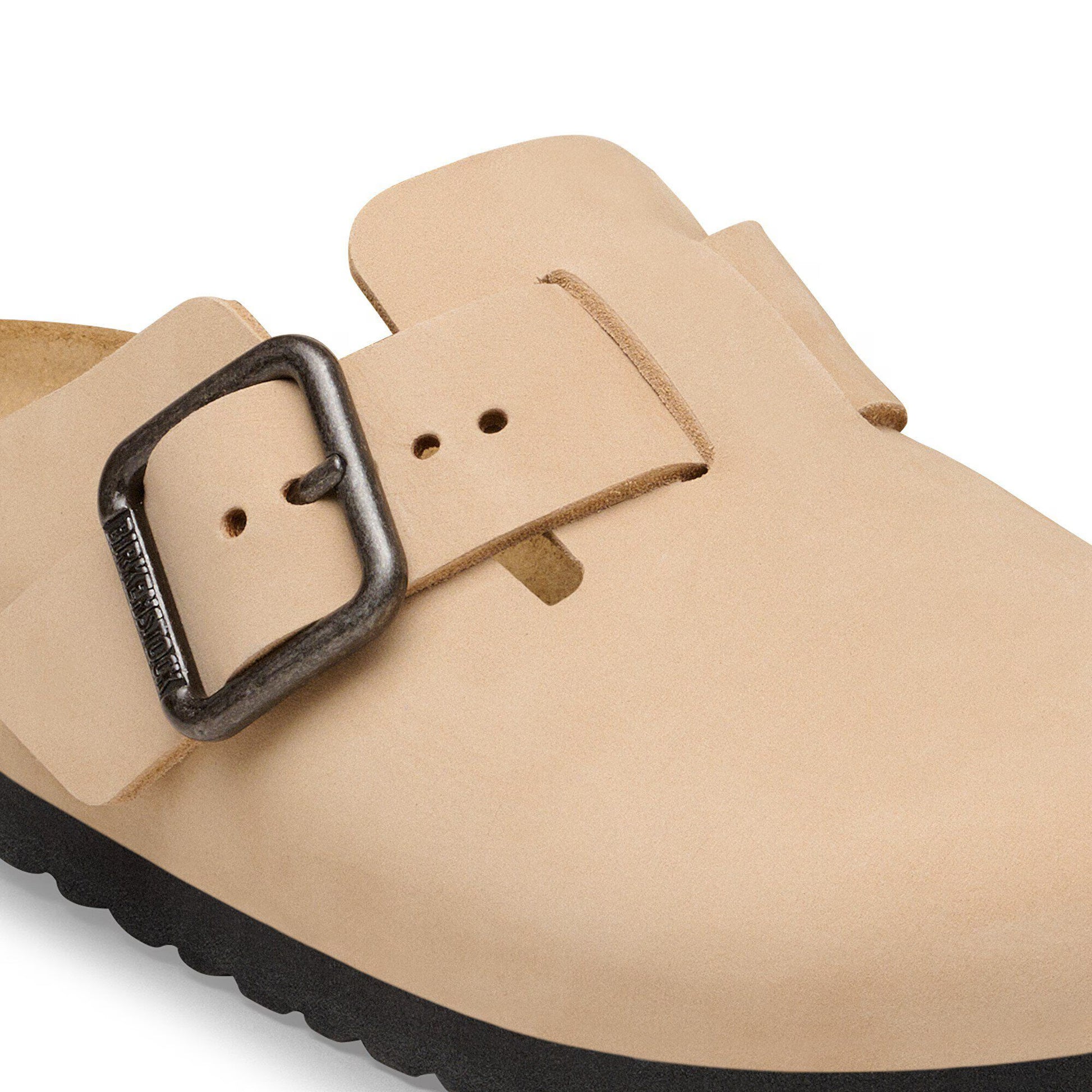 Birkenstock Boston Wire Buckle Nubuck Leather Sandcastle Regular Fit 1031584