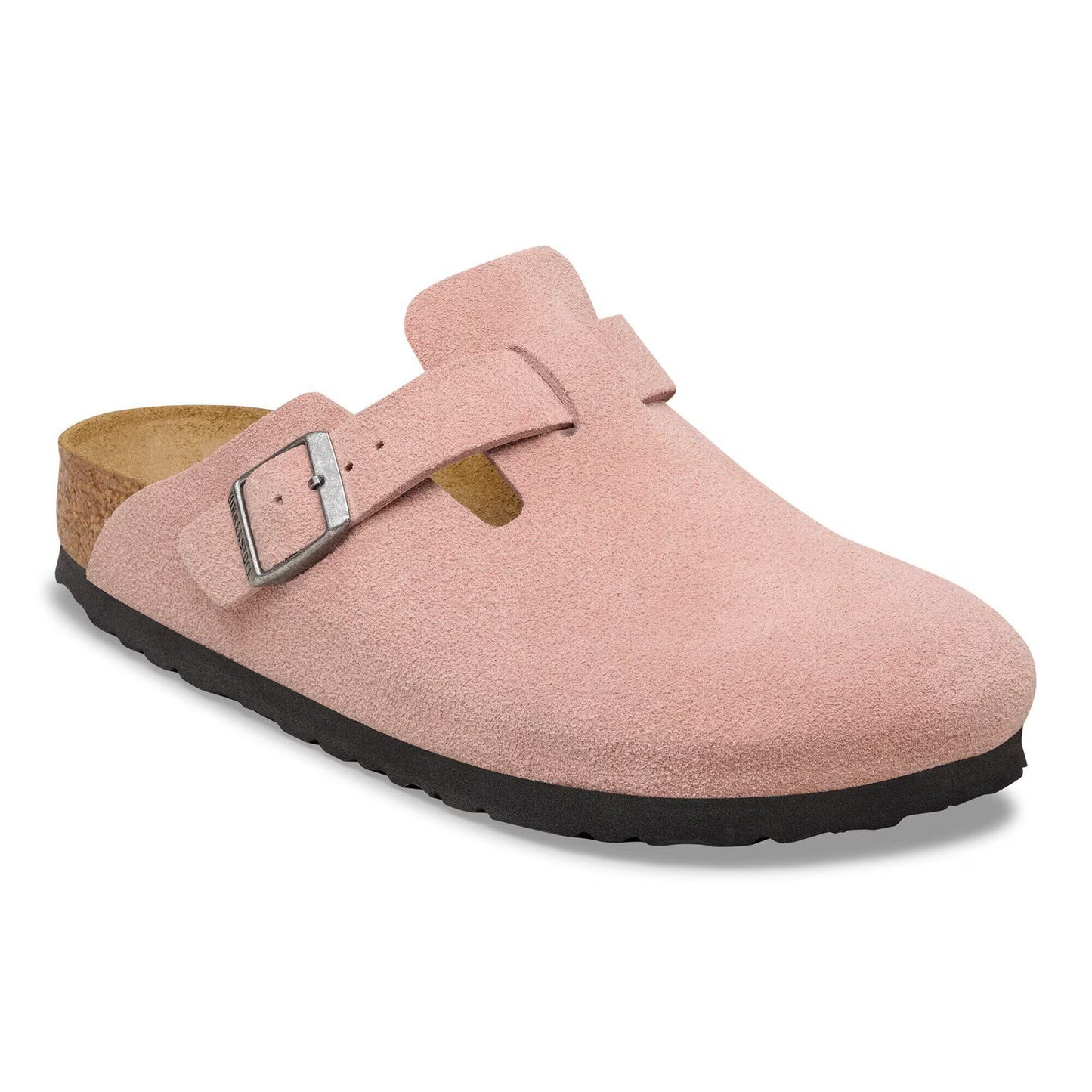 Birkenstock Boston Soft Footbed Suede Leather Pink Clay Narrow Fit 1031635