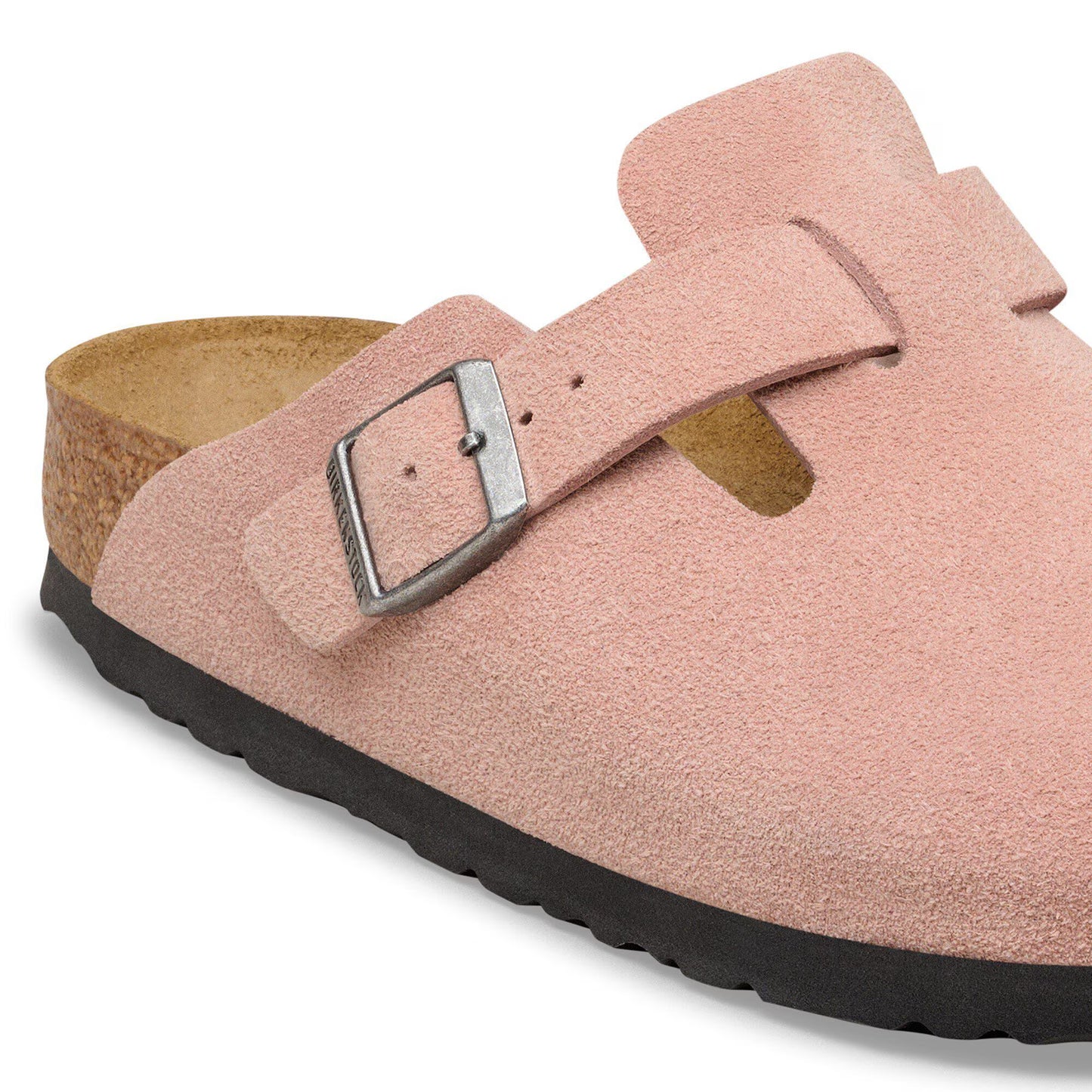 Birkenstock Boston Suede Leather Pink Clay Narrow Fit 1031635