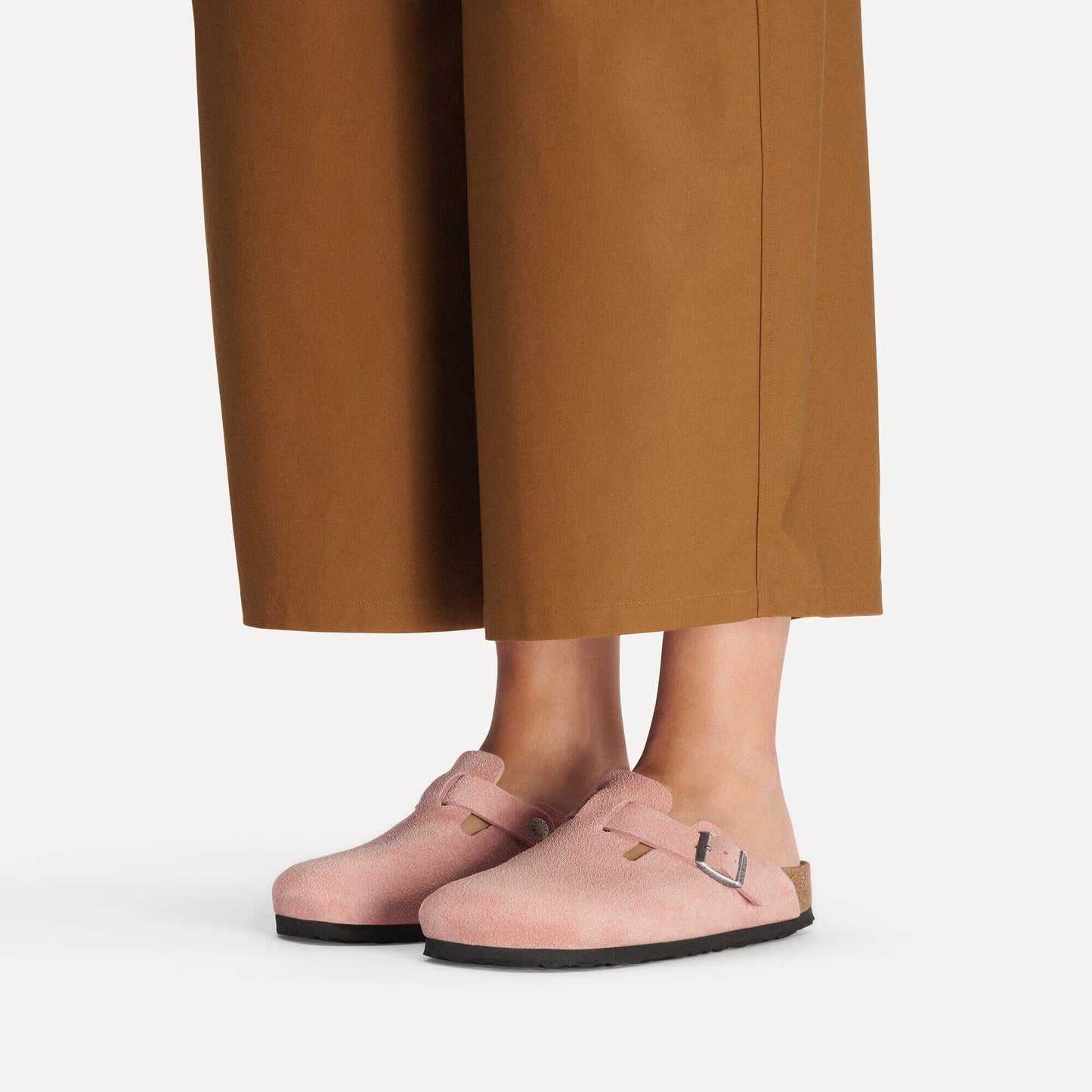 Birkenstock Boston Soft Footbed Suede Leather Pink Clay Narrow Fit 1031635