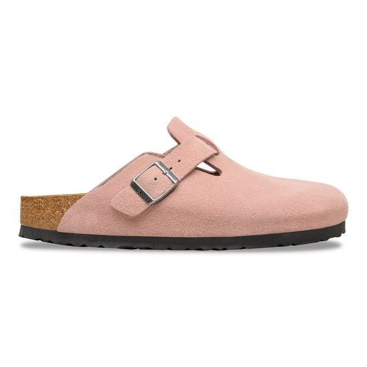 Birkenstock Boston Soft Footbed Suede Leather Pink Clay Narrow Fit 1031635