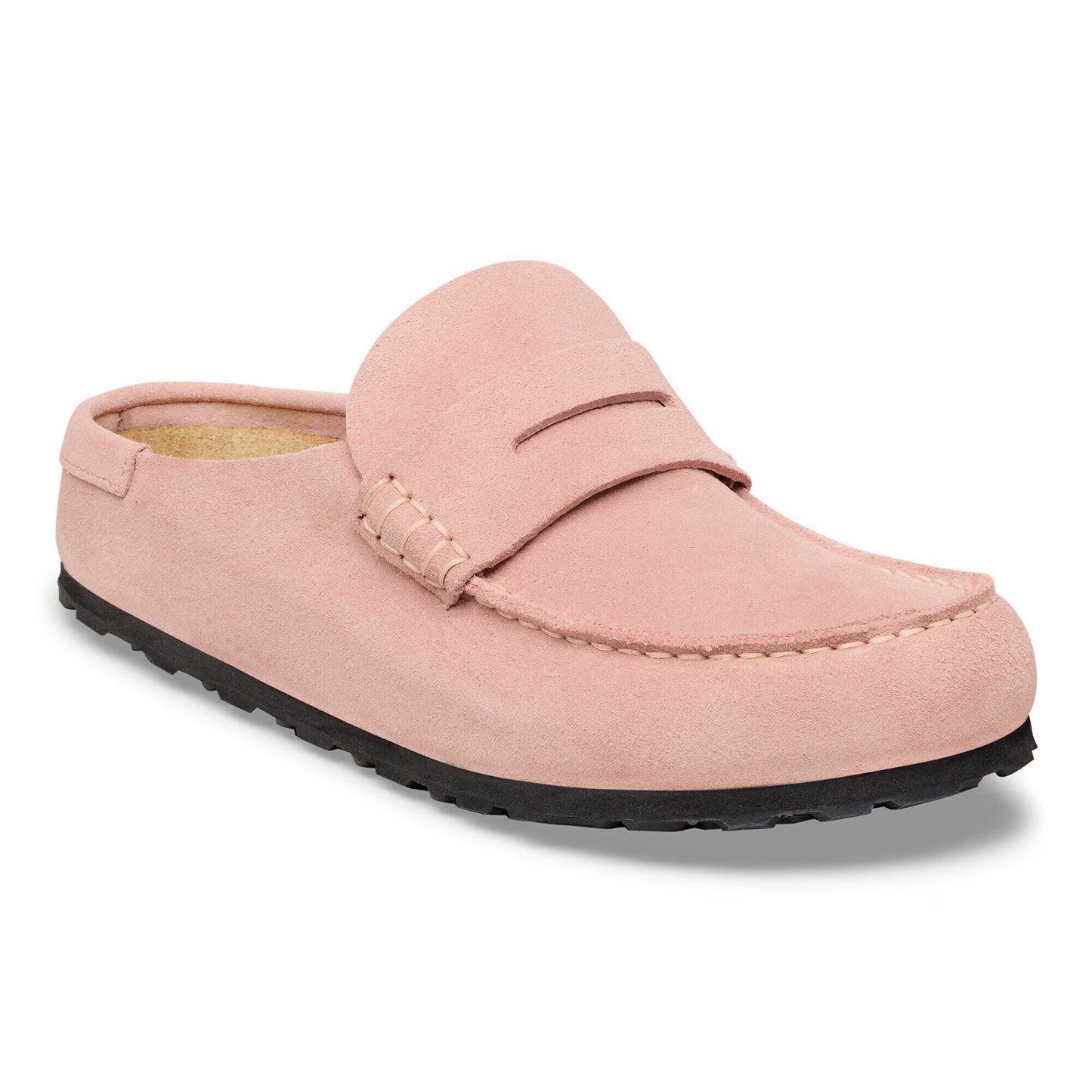 Birkenstock Naples Wrapped Suede Leather Pink Clay Narrow 1031683