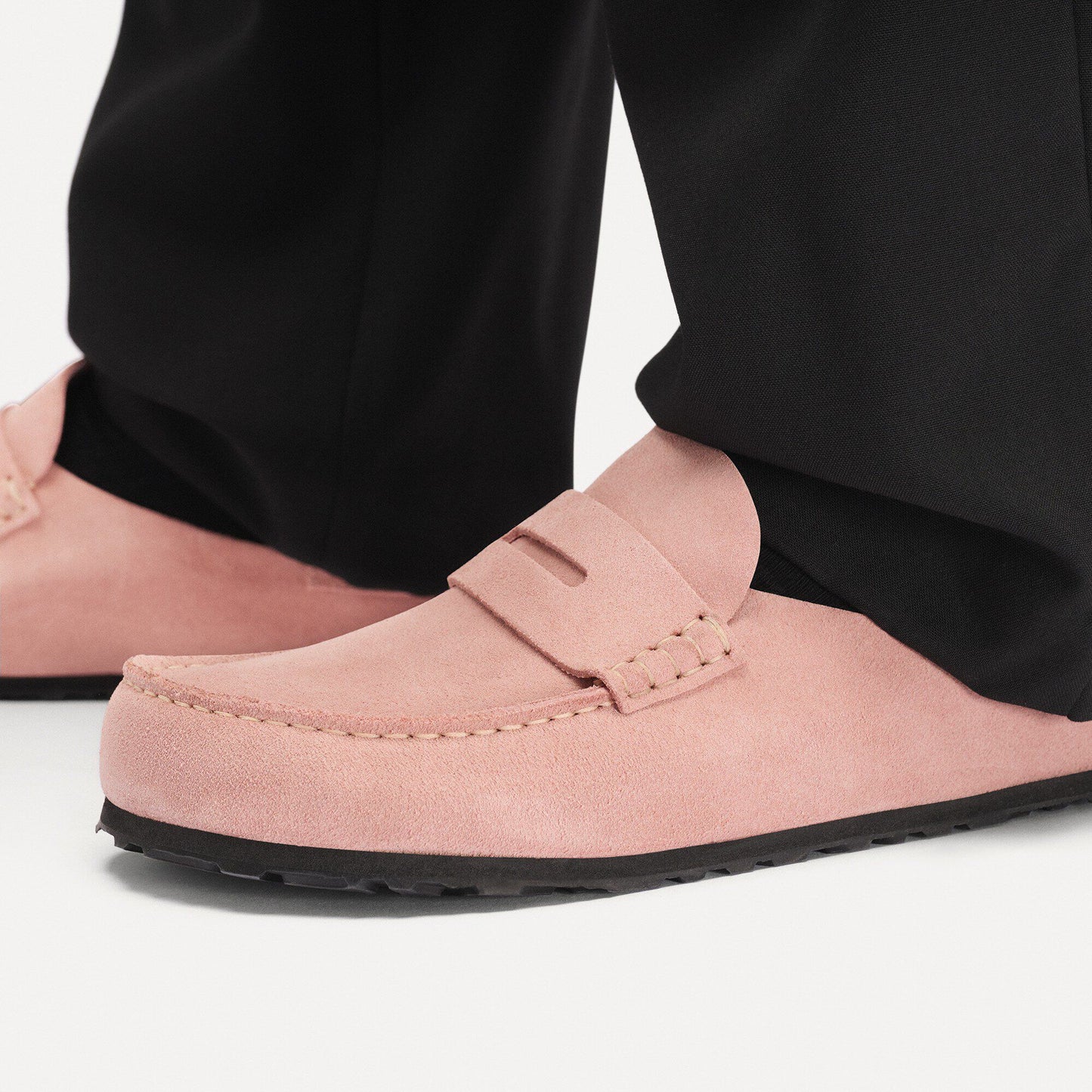 Birkenstock Naples Wrapped Suede Leather Pink Clay Narrow 1031683