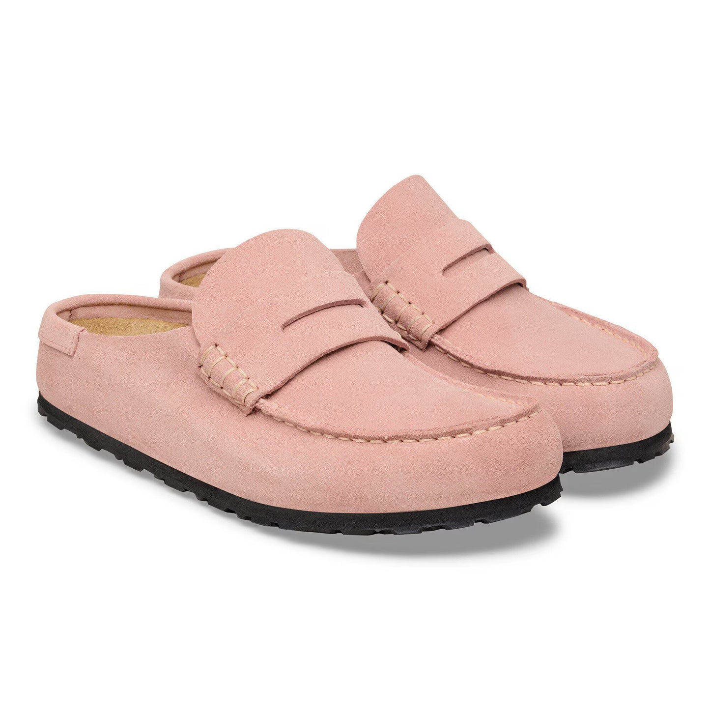 Birkenstock Naples Wrapped Suede Leather Pink Clay Narrow 1031683