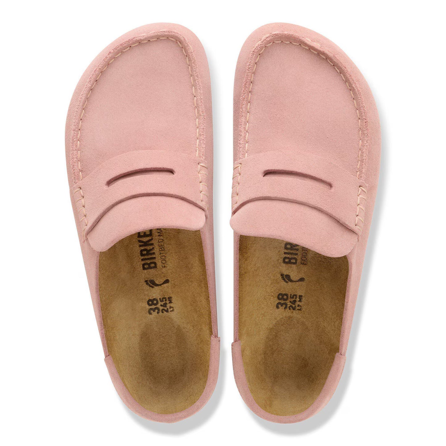 Birkenstock Naples Wrapped Suede Leather Pink Clay Narrow 1031683