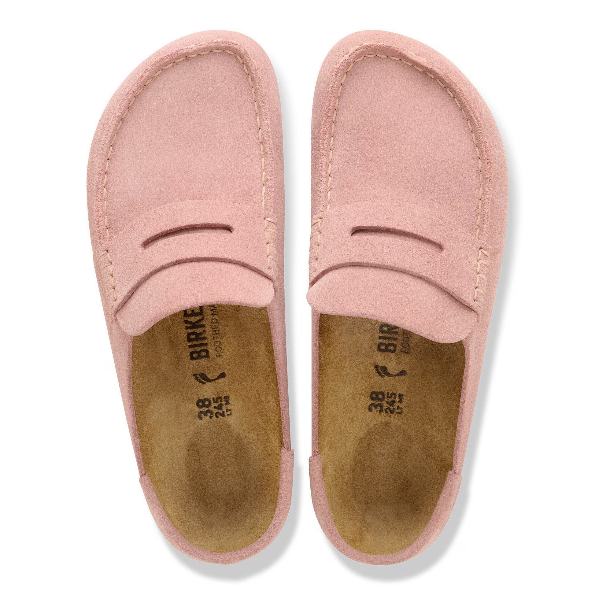 Birkenstock Naples Wrapped Suede Leather Pink Clay Narrow 1031683