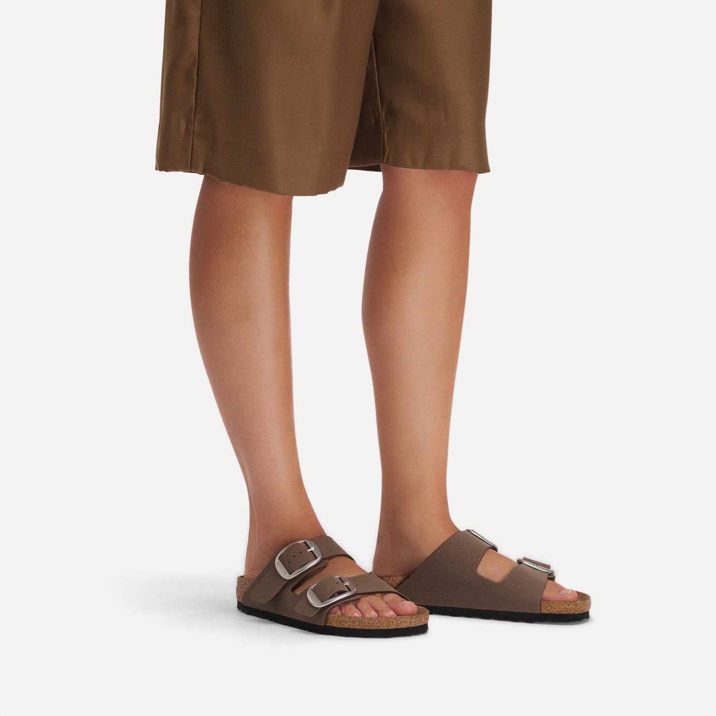 Birkenstock Arizona Big Buckle Birko-Flor Nubuck Mocha Narrow Fit 1032081