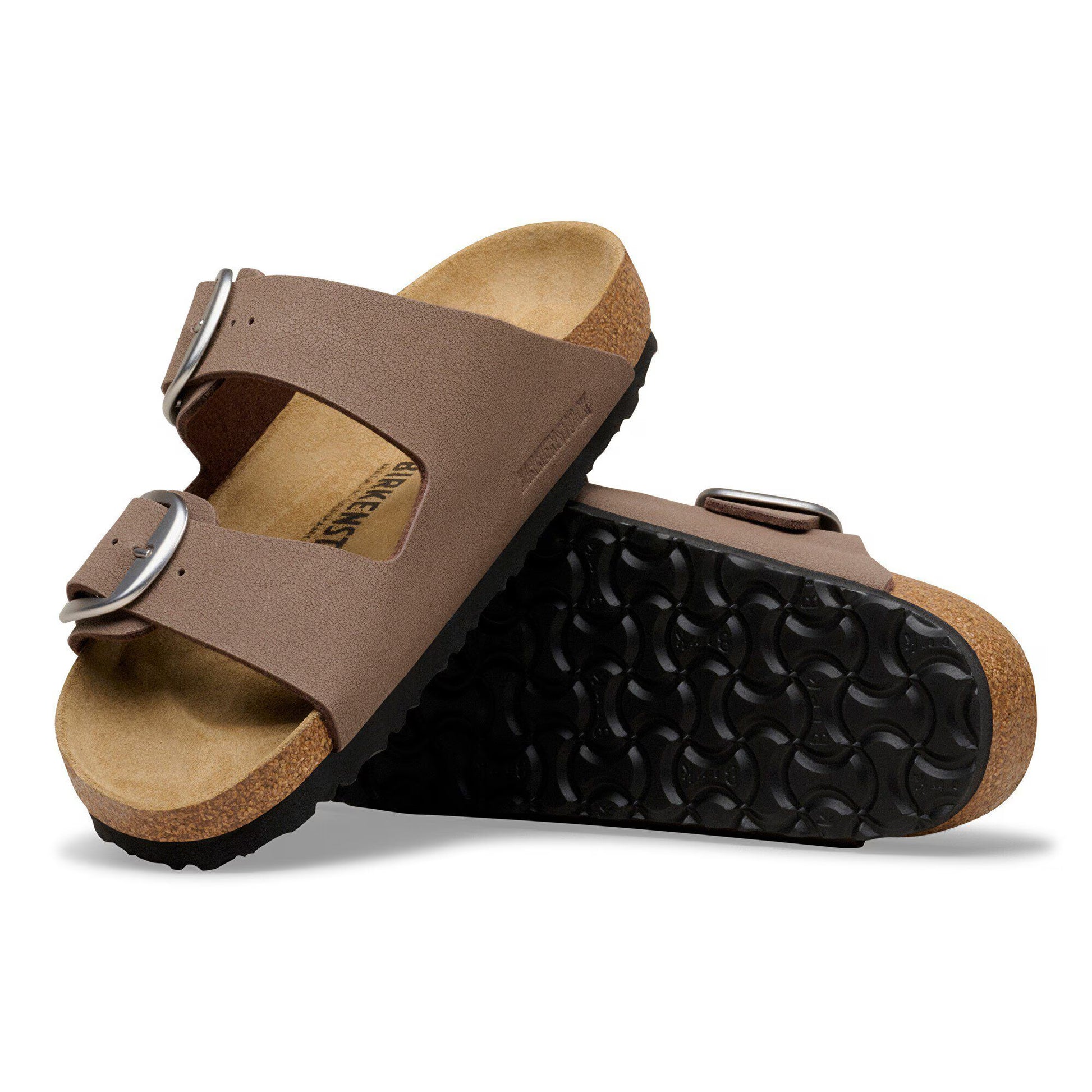 Birkenstock Arizona Big Buckle Birko-Flor Nubuck Mocha Narrow Fit 1032081