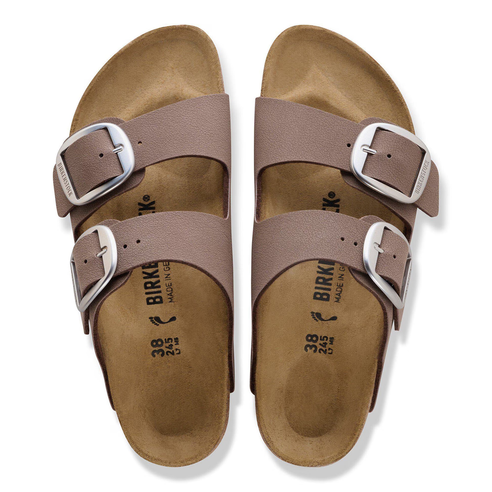 Birkenstock Arizona Big Buckle Birko-Flor Nubuck Mocha Narrow Fit 1032081
