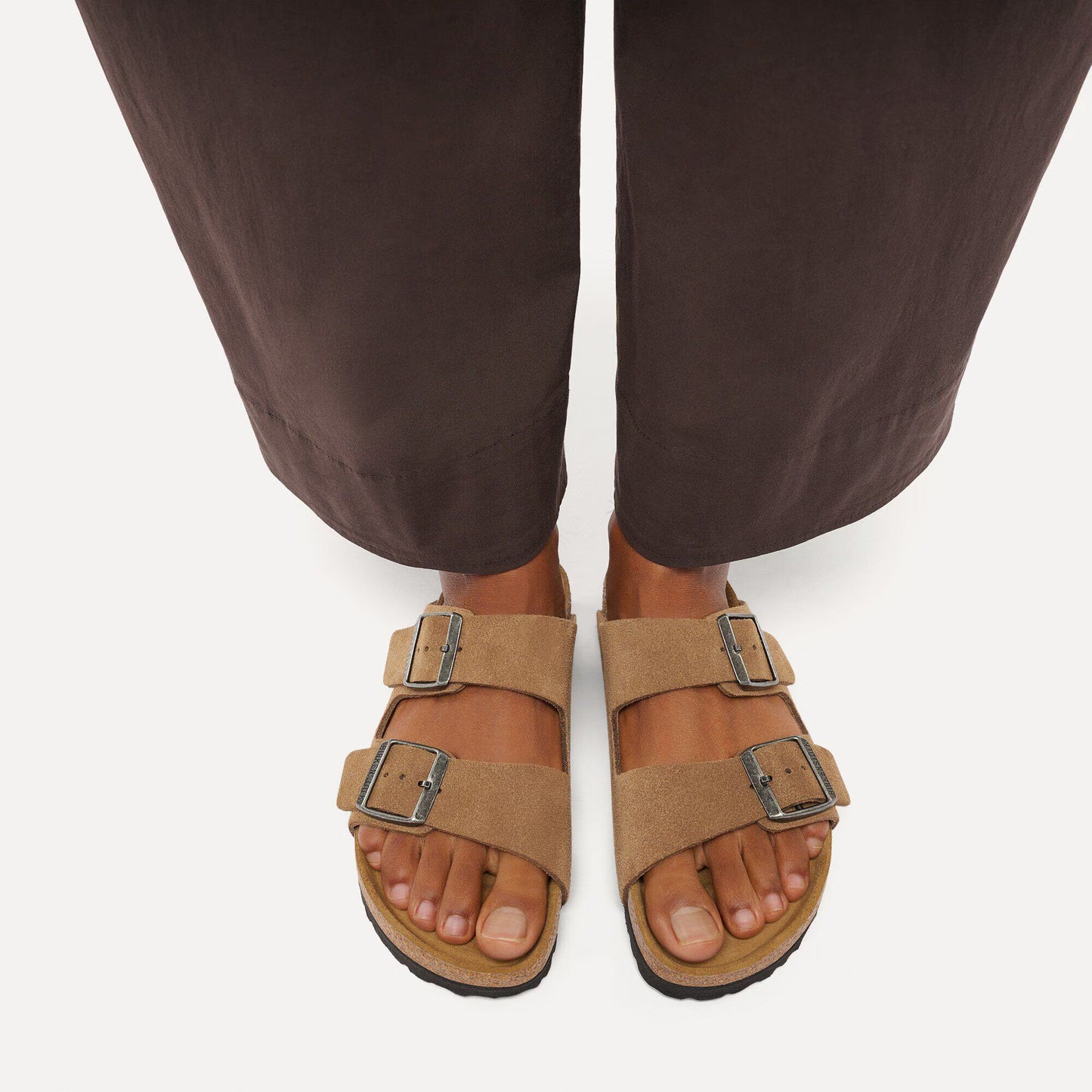 Birkenstock Arizona Suede Leather Dark Tea Regular Fit 1032678