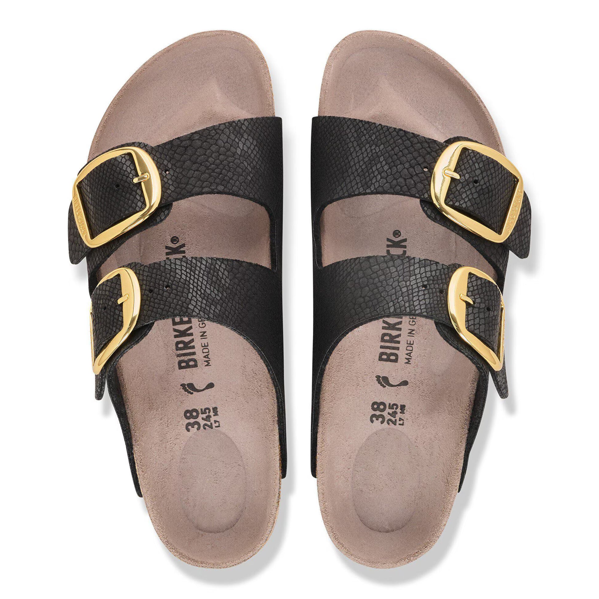 Birkenstock Arizona Big Buckle Synthetics Python Black Regular Fit 1032871