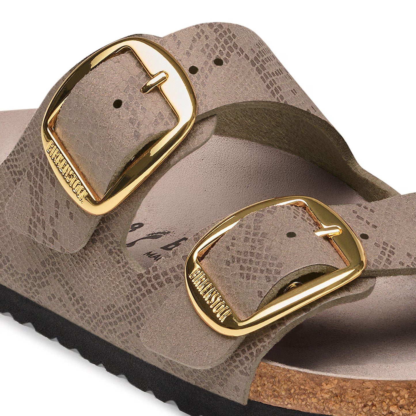 Birkenstock Arizona Big Buckle Synthetics Python Gray Taupe Regular Fit 1032890