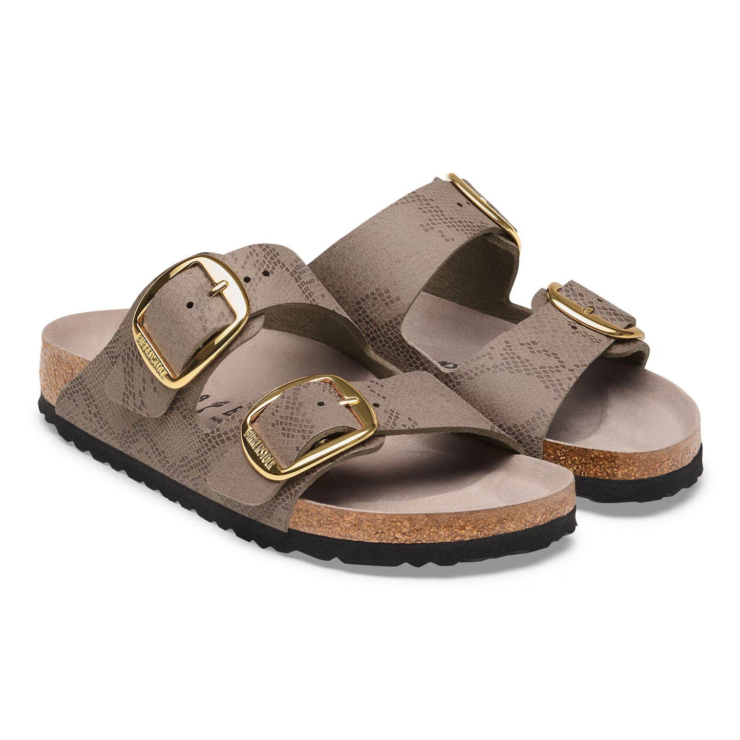 Birkenstock Arizona Big Buckle Synthetics Python Gray Taupe Regular Fit 1032890