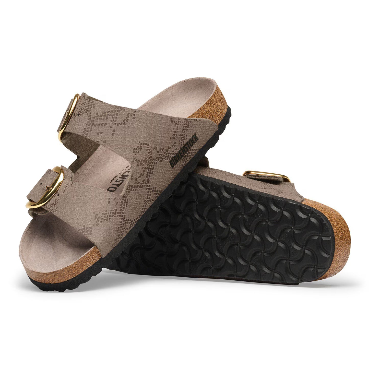 Birkenstock Arizona Big Buckle Synthetics Python Gray Taupe Regular Fit 1032890