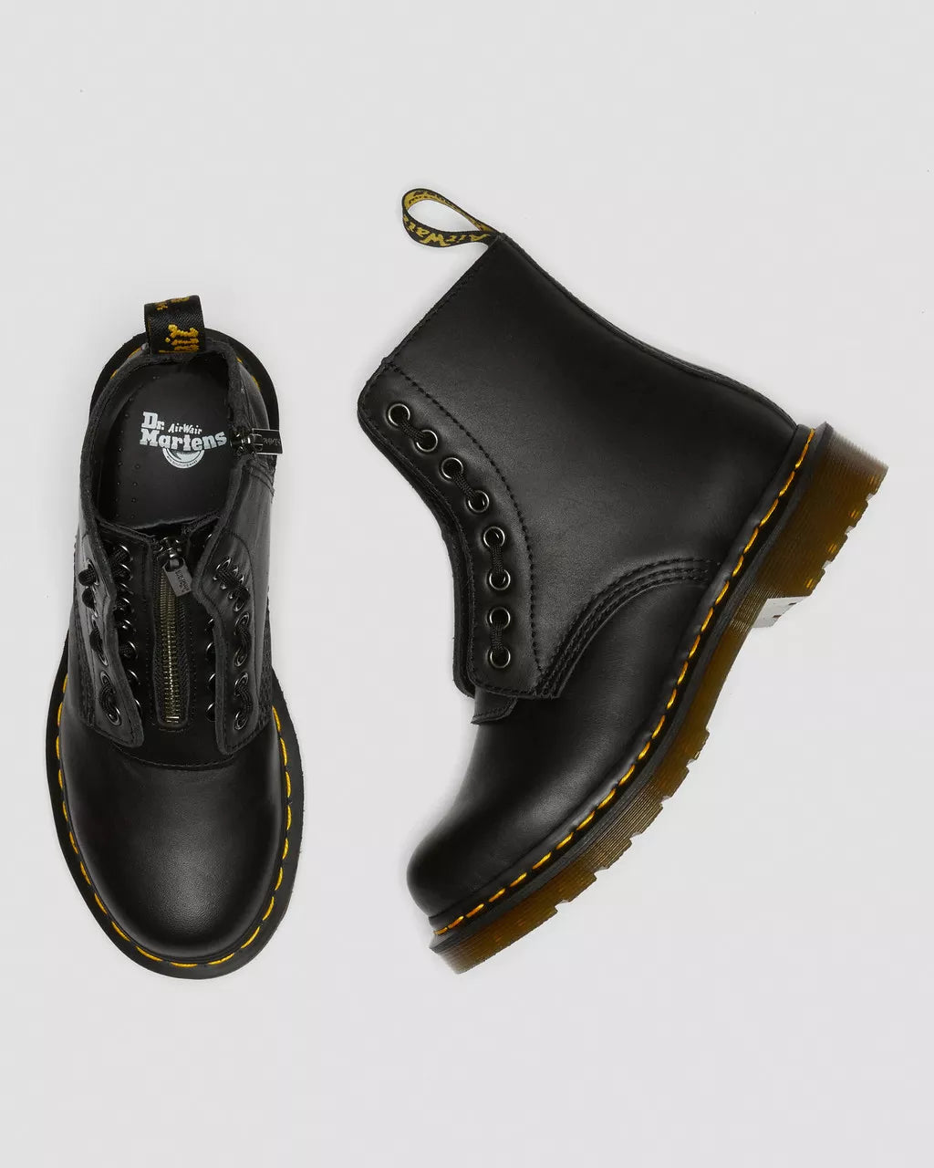 Dr martens black 1460 pascal zip boots on sale