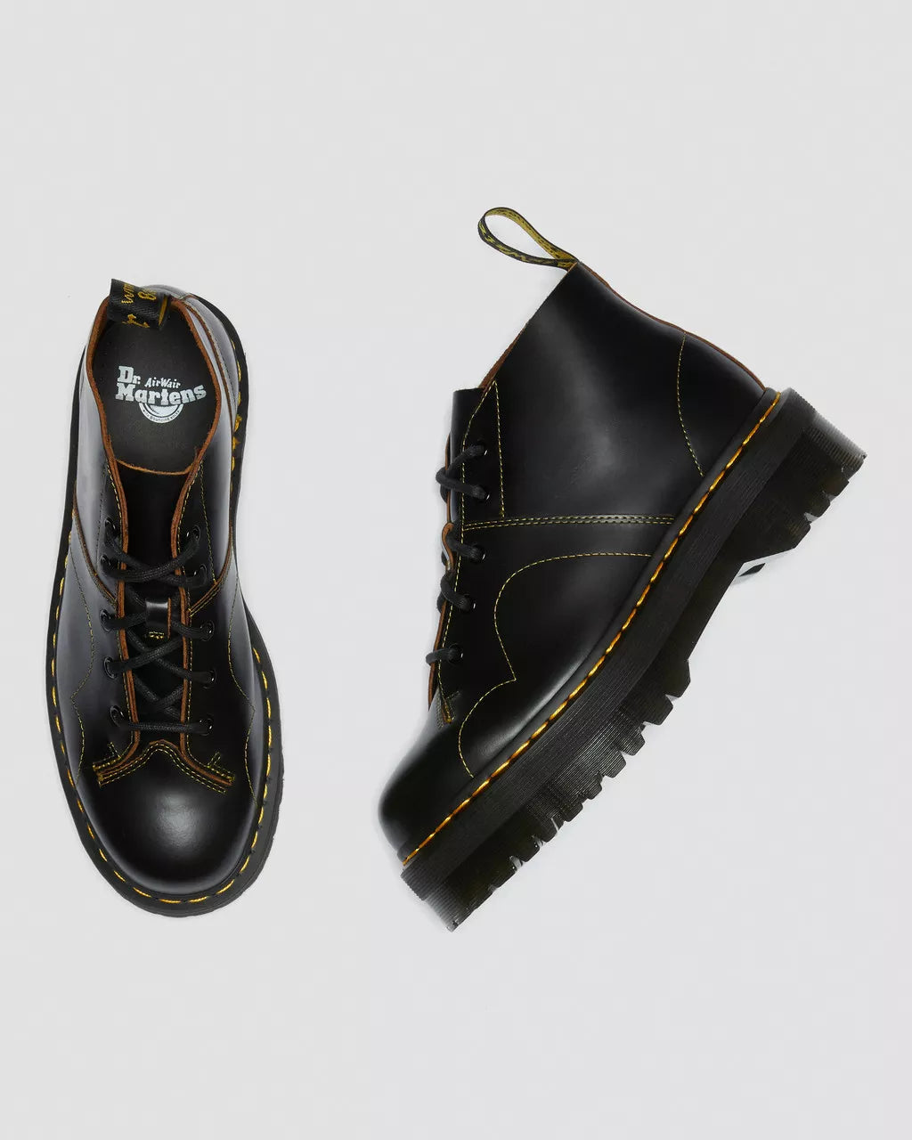 Dr. Martens Church Quad Black Vintage Smooth 25357001