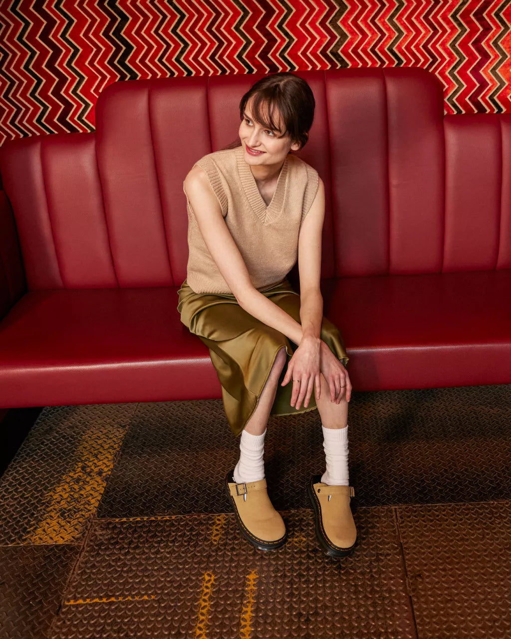 Dr. Martens ZebZag Mule Savannah Tan 31737439