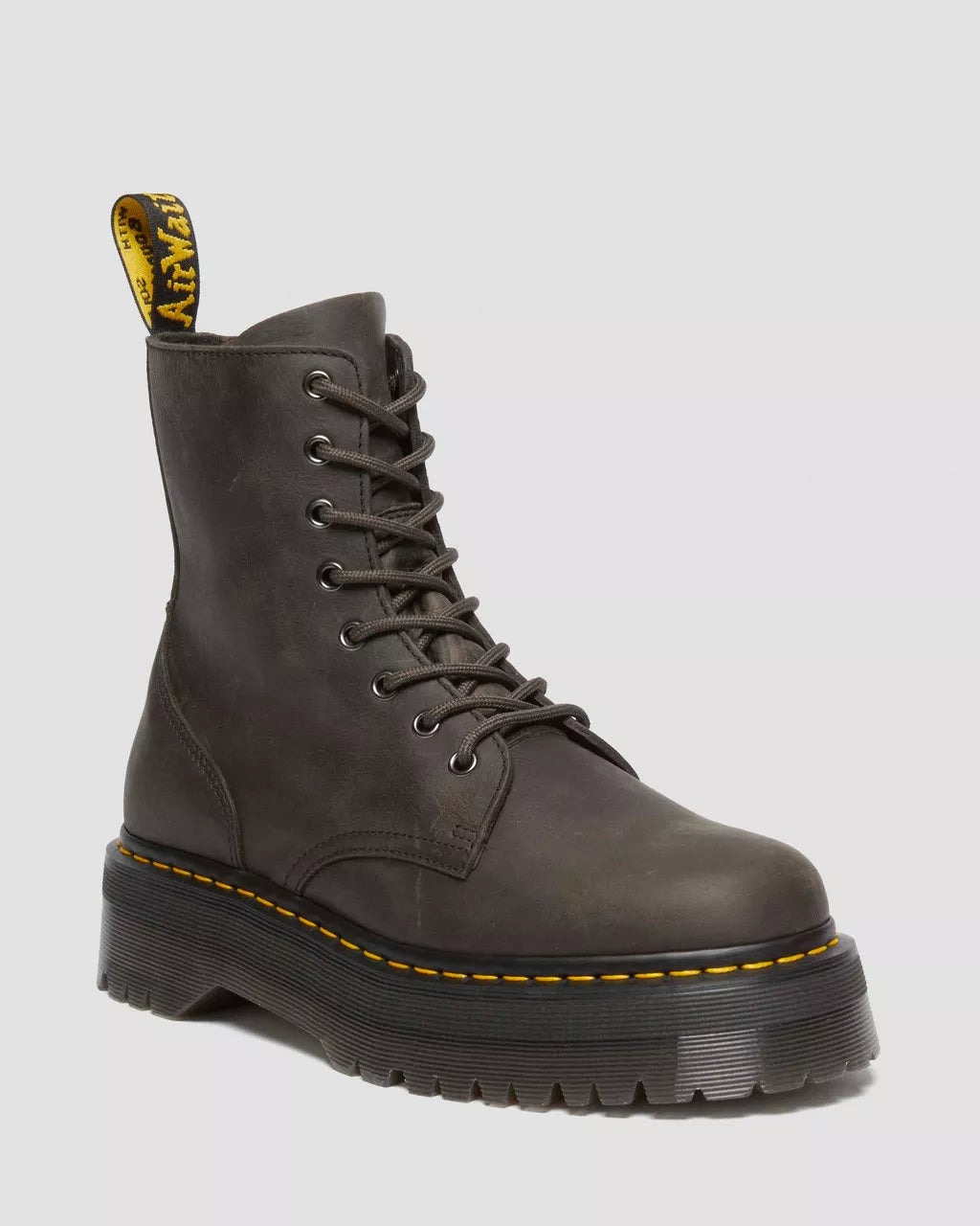 Dr. Martens Jadon Charcoal Grey Burnished Waxy Pull Up WP 31985057