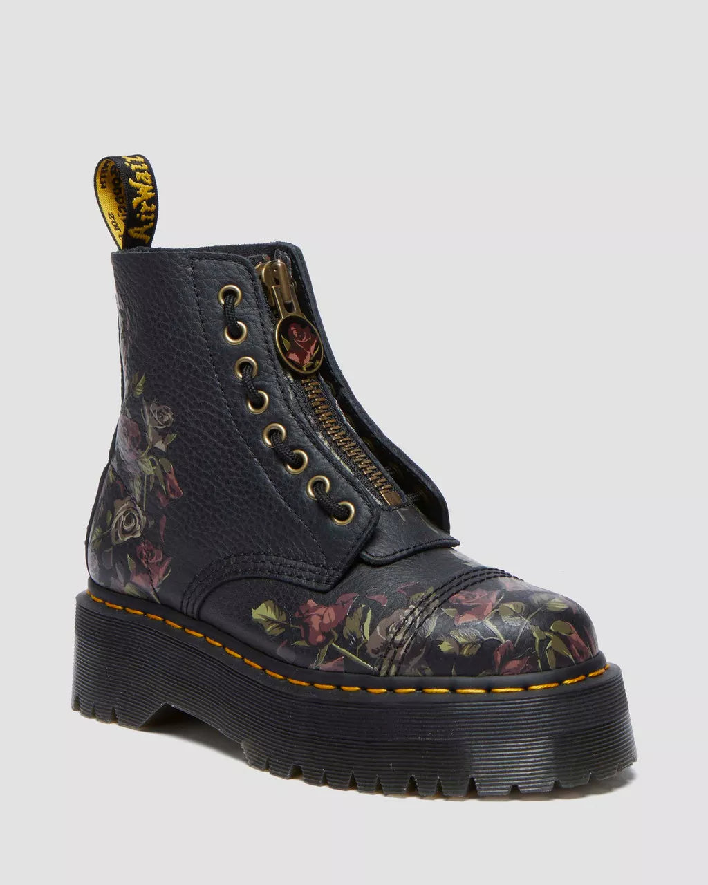 Dr. Martens Sinclair Black Decayed Roses Classic Tumbled Nappa 32050001