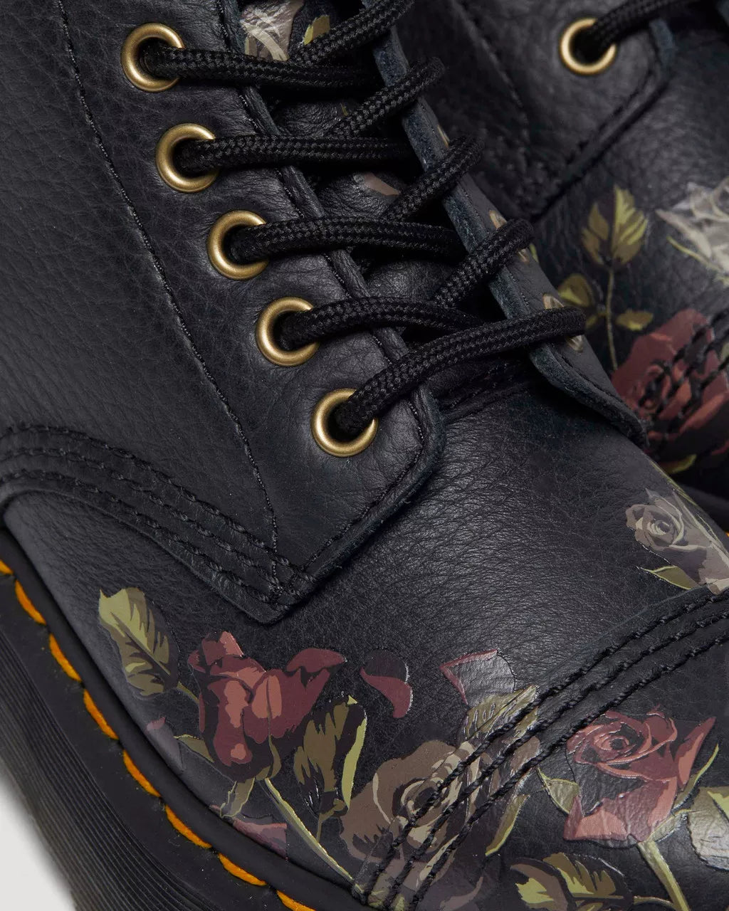 Dr. Martens Sinclair Black Decayed Roses Classic Tumbled Nappa 32050001