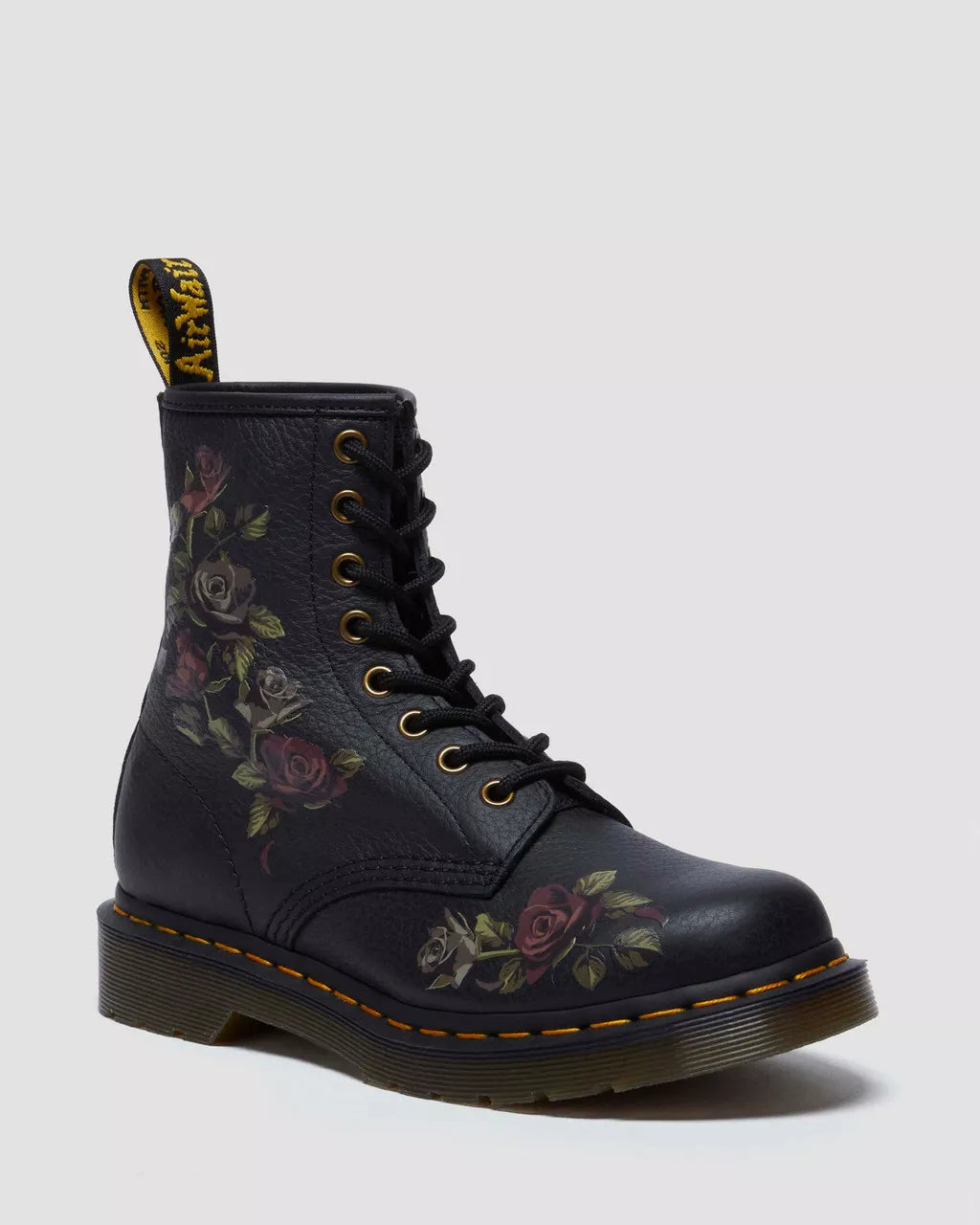 Dr. Martens 1460 Black Decayed Roses Classic Tumbled Nappa 32070001