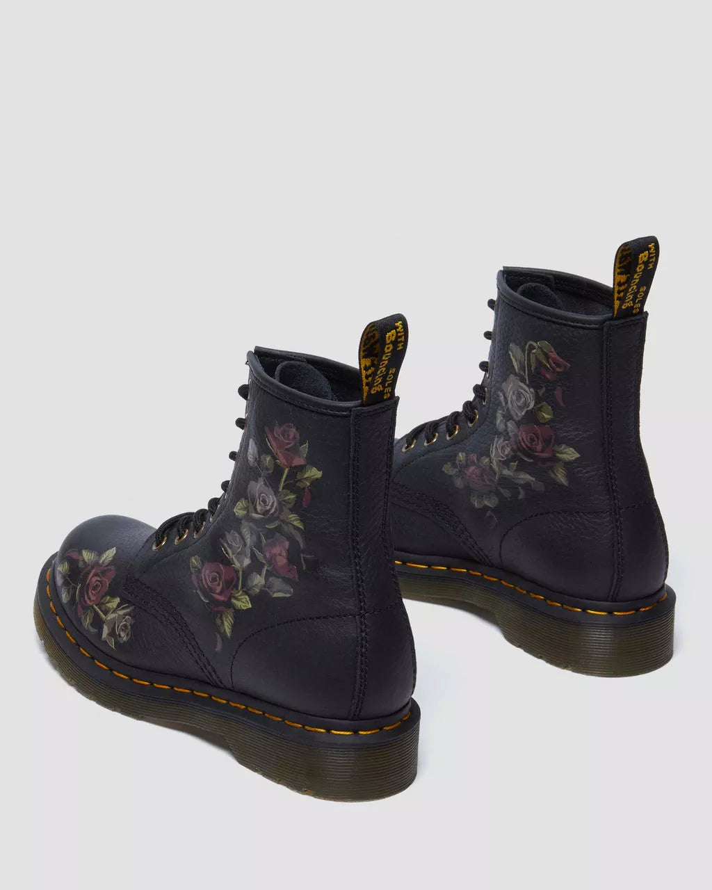 Dr. Martens 1460 Black Decayed Roses Classic Tumbled Nappa 32070001