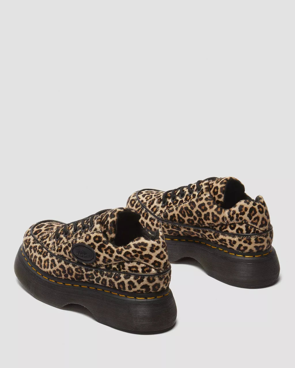 Dr. Martens Buzz 5 Eye Light Tan Mini Leopard Spot Hair On 41011200