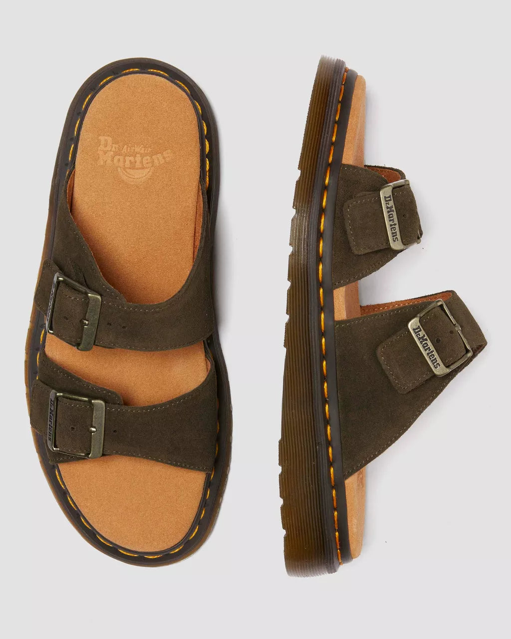 サンダル DR. MARTENS Men Sandals Green 41083300 Dr. Martens Josef Dms Olive Bronx Suede 41083300 – SNKRS