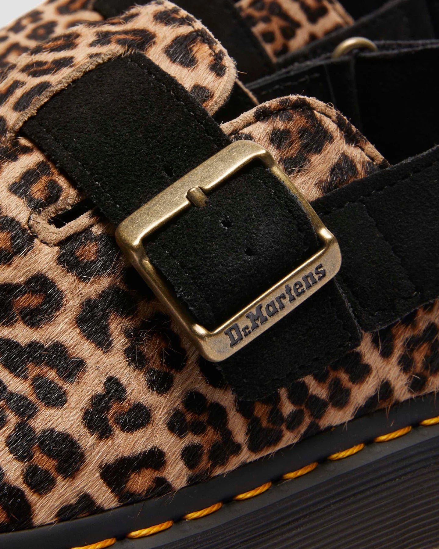 Dr. Martens Jorge II Light Tan+Black Mini Leopard Spot Hair On+Eh Suede 41088200