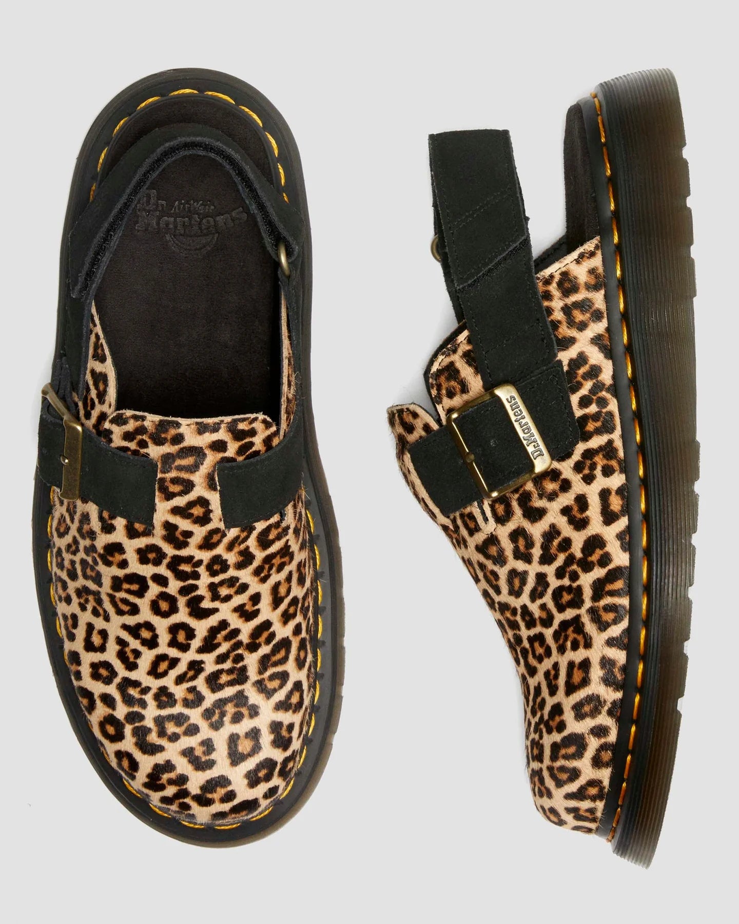 Dr. Martens Jorge II Light Tan+Black Mini Leopard Spot Hair On+Eh Suede 41088200